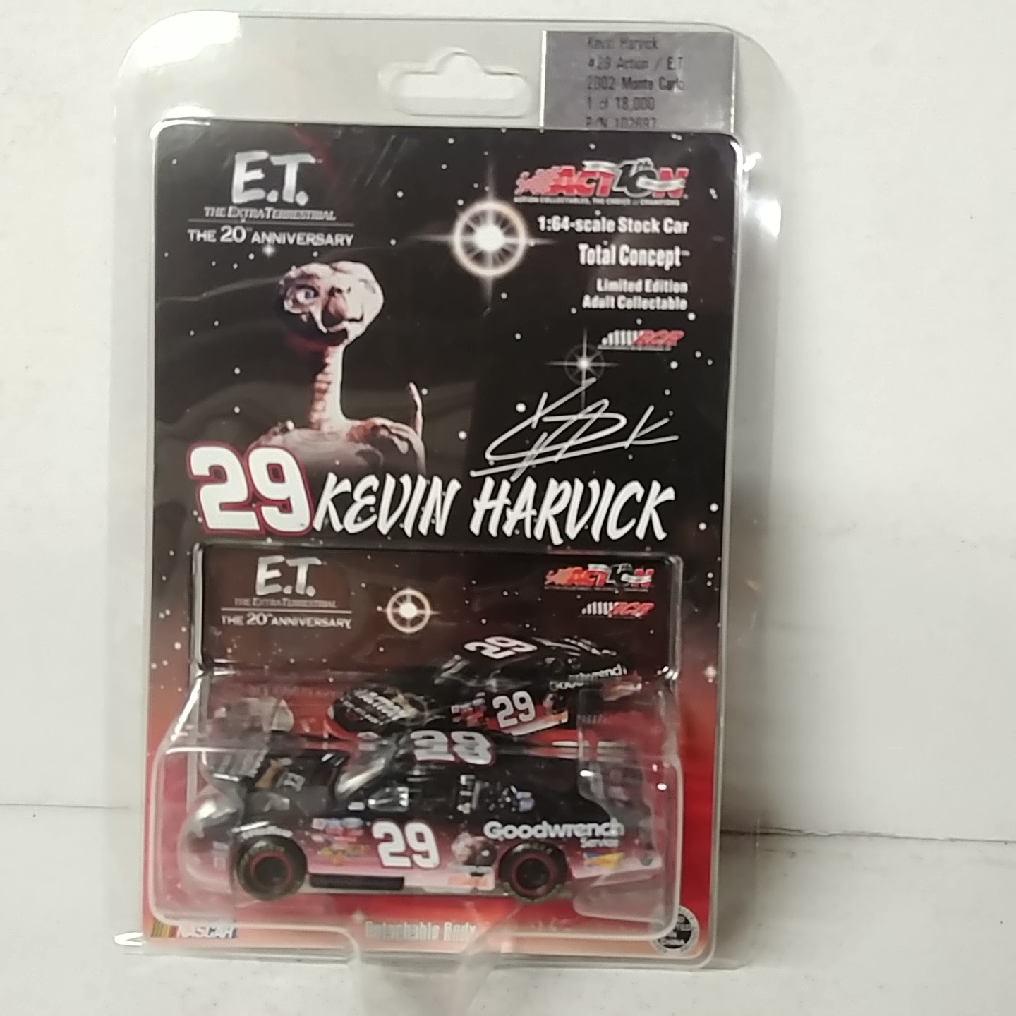 2002 Kevin Harvick 1/64th Action/Goodwrench "ET"" Busch Series" Total Concept hood open Monte Carlo