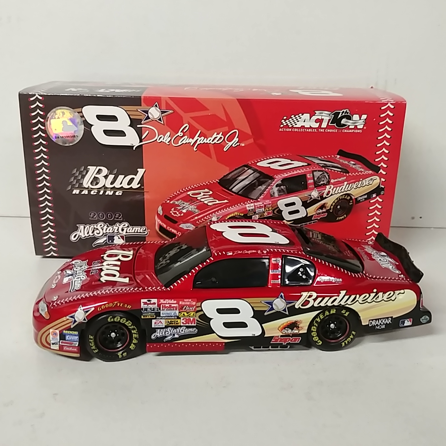 2002 Dale Earnhardt Jr 1/24th Budweiser "MLB All Star" b/w bank