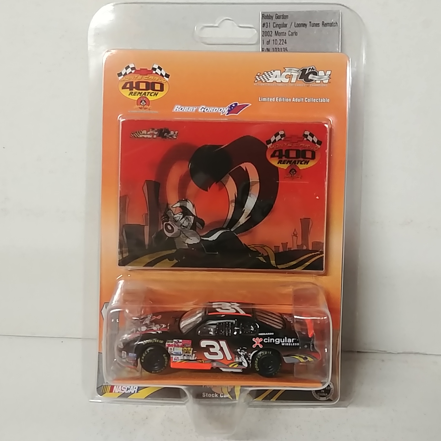 2002 Robby Gordon 1/64th Cingular "Muppets Pepe Le Pew" ARC Monte Carlo