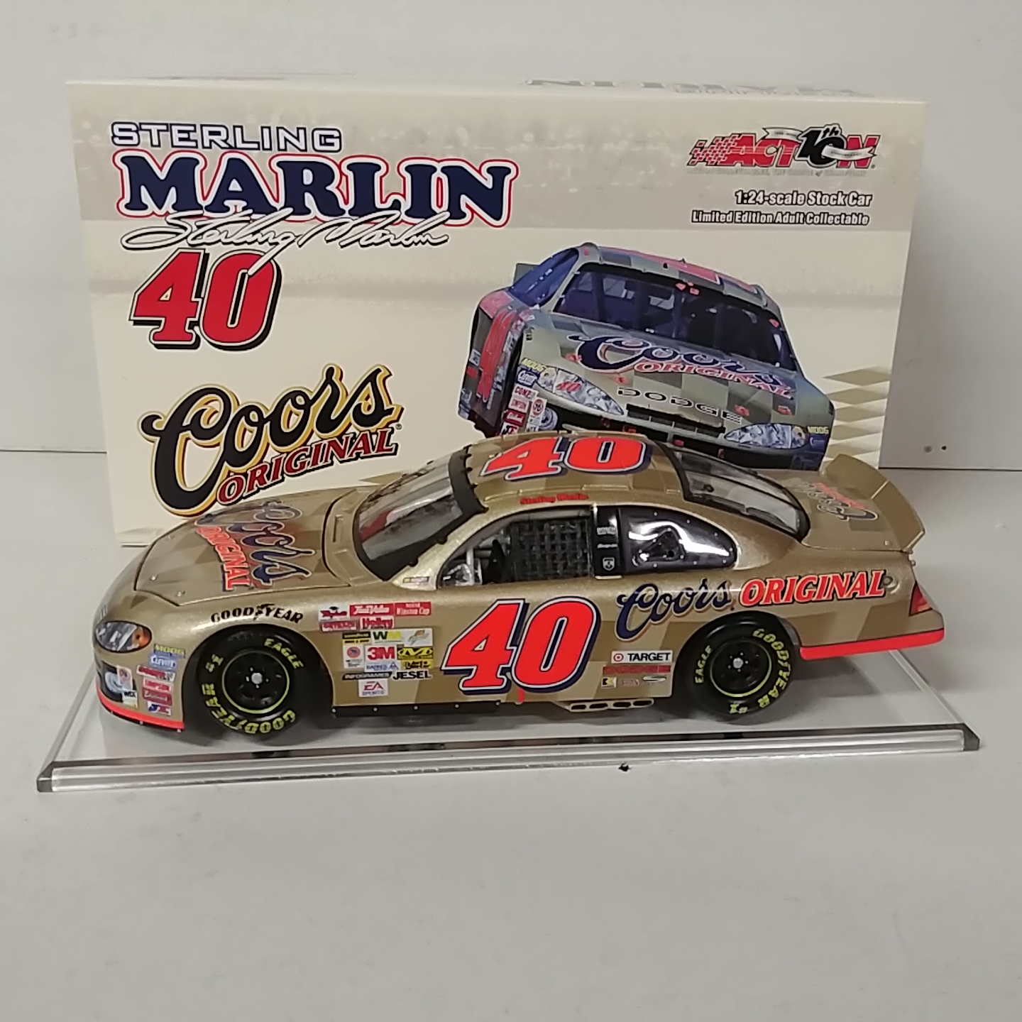 2002 Sterling Marlin 1/24th Coors Original c/w car
