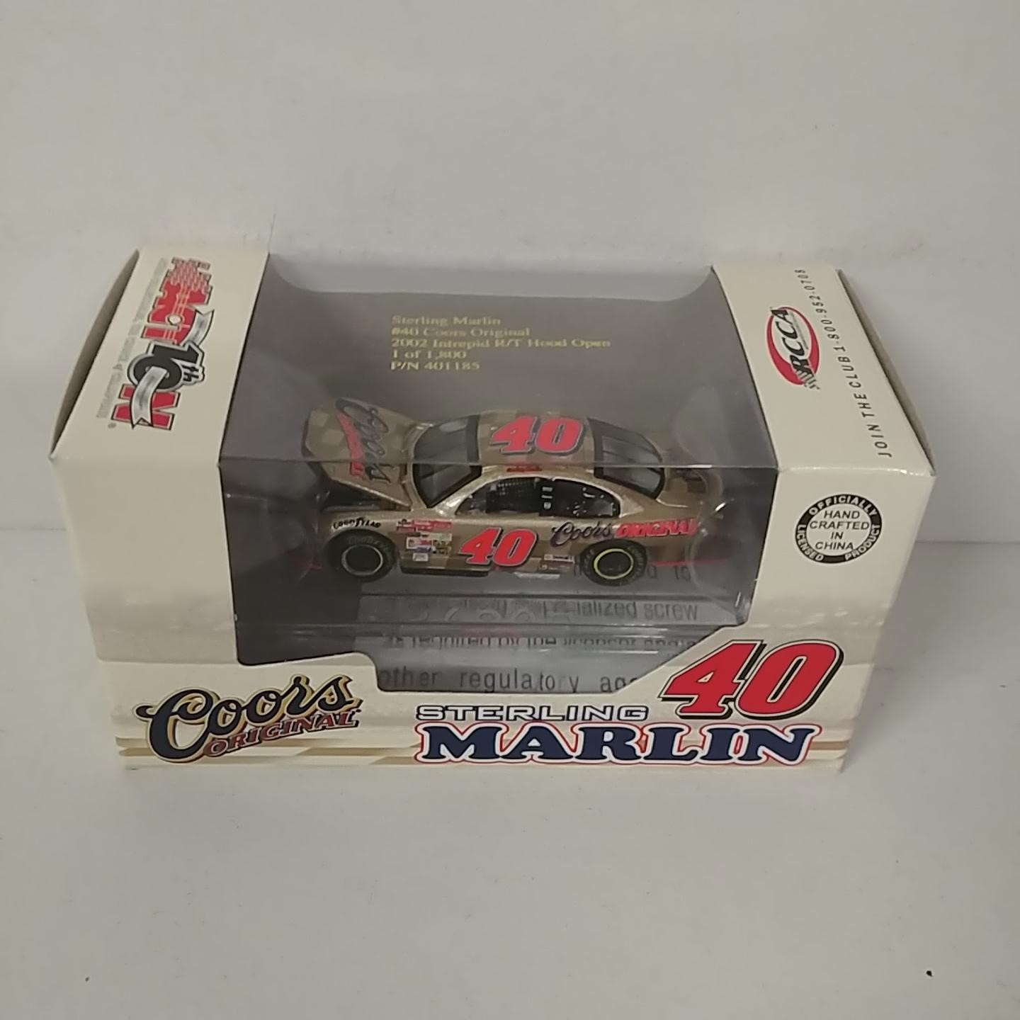 2002 Sterling Marlin 1/64th Original Coors RCCA hood open car