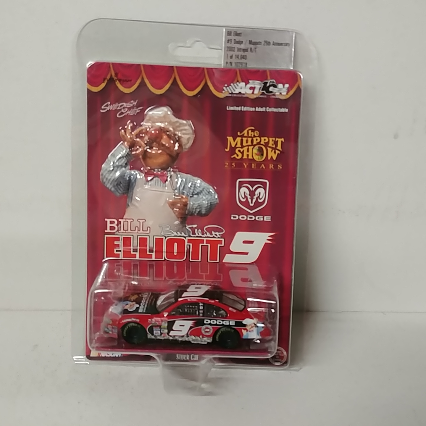 2002 Bill Elliott 1/64th Dodge Dealers  "Muppets Swedish Cook" car