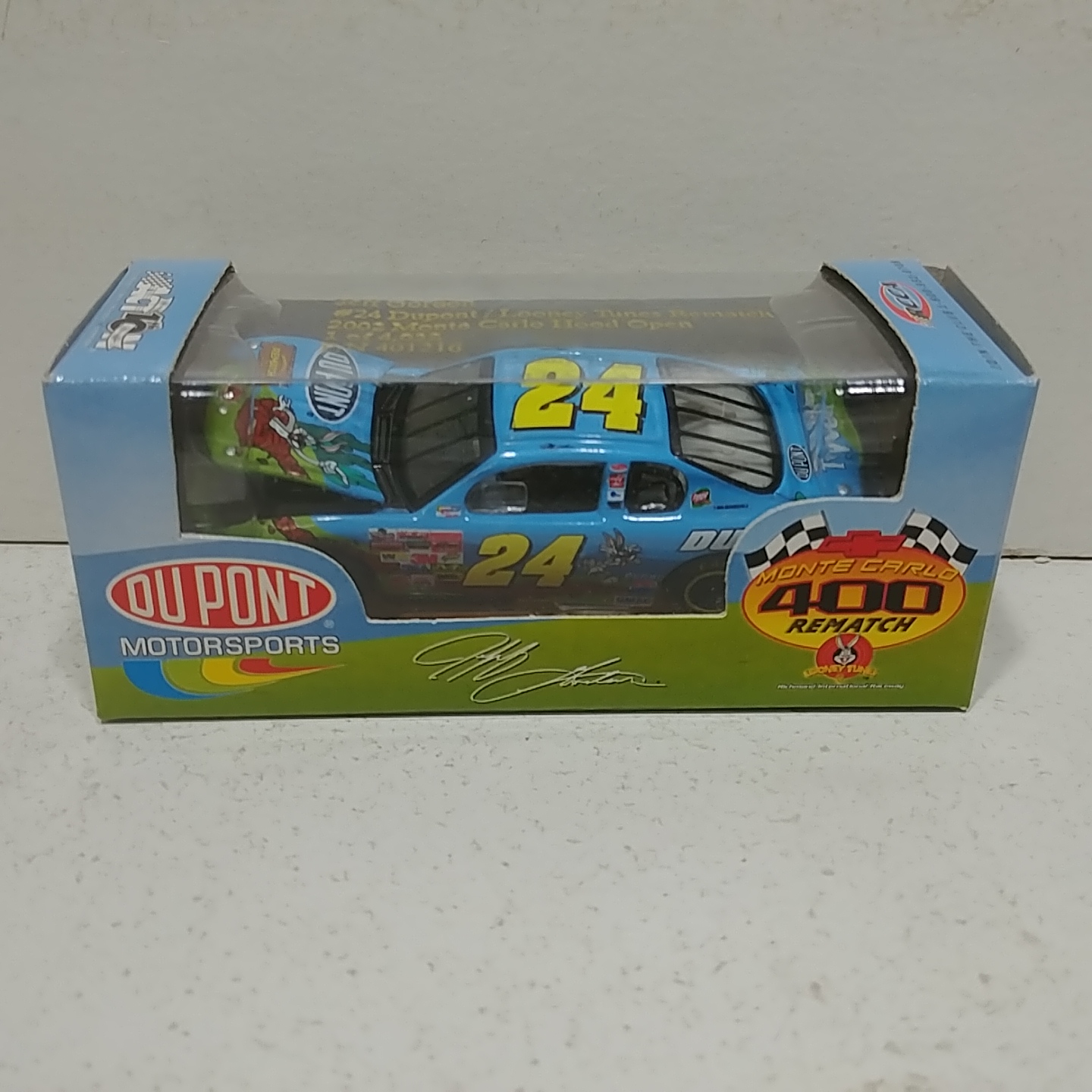 2002 Jeff Gordon 1/64th Dupont "Looney Tunes Bugs Bunny" RCCA hood open Monte Carlo