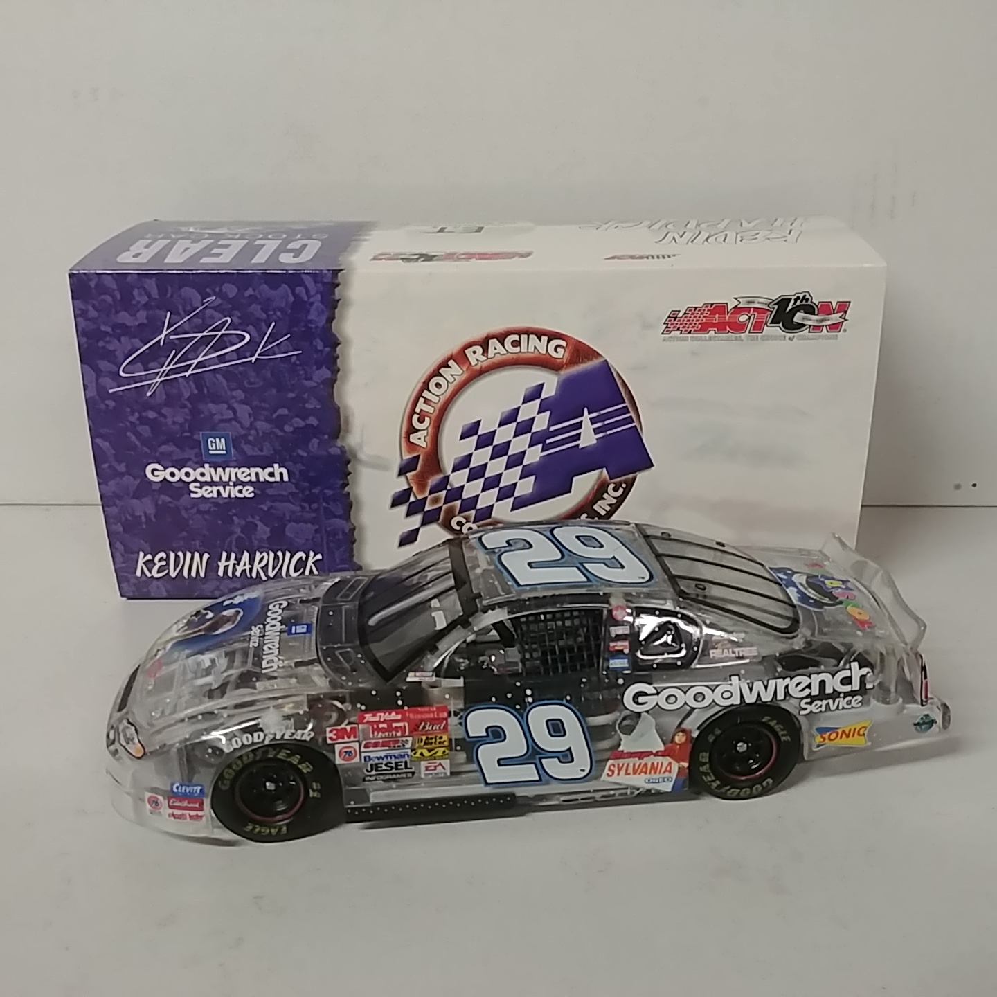 2002 Kevin Harvick 1/24th GM Goodwrench "ET" Nextel Cup Clear Monte Carlo