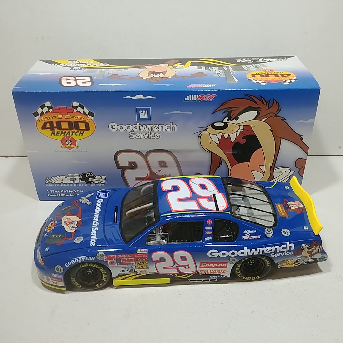 2002 Kevin Harvick 1/18th GM Goodwrench "Looney Tunes Taz" ARC Monte Carlo