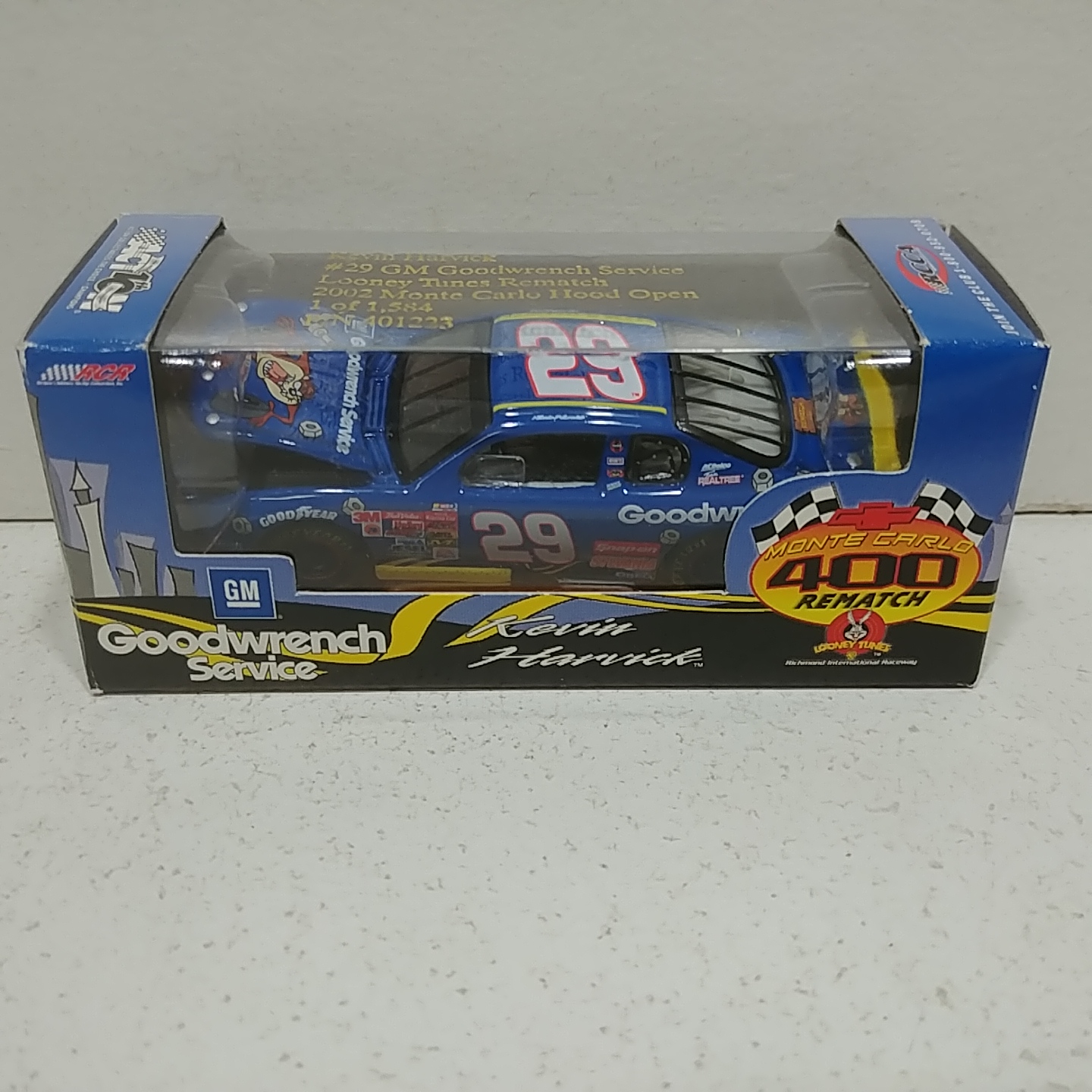 2002 Kevin Harvick 1/64th Goodwrench "Looney Tunes TAZ " RCCA hood open Monte Carlo