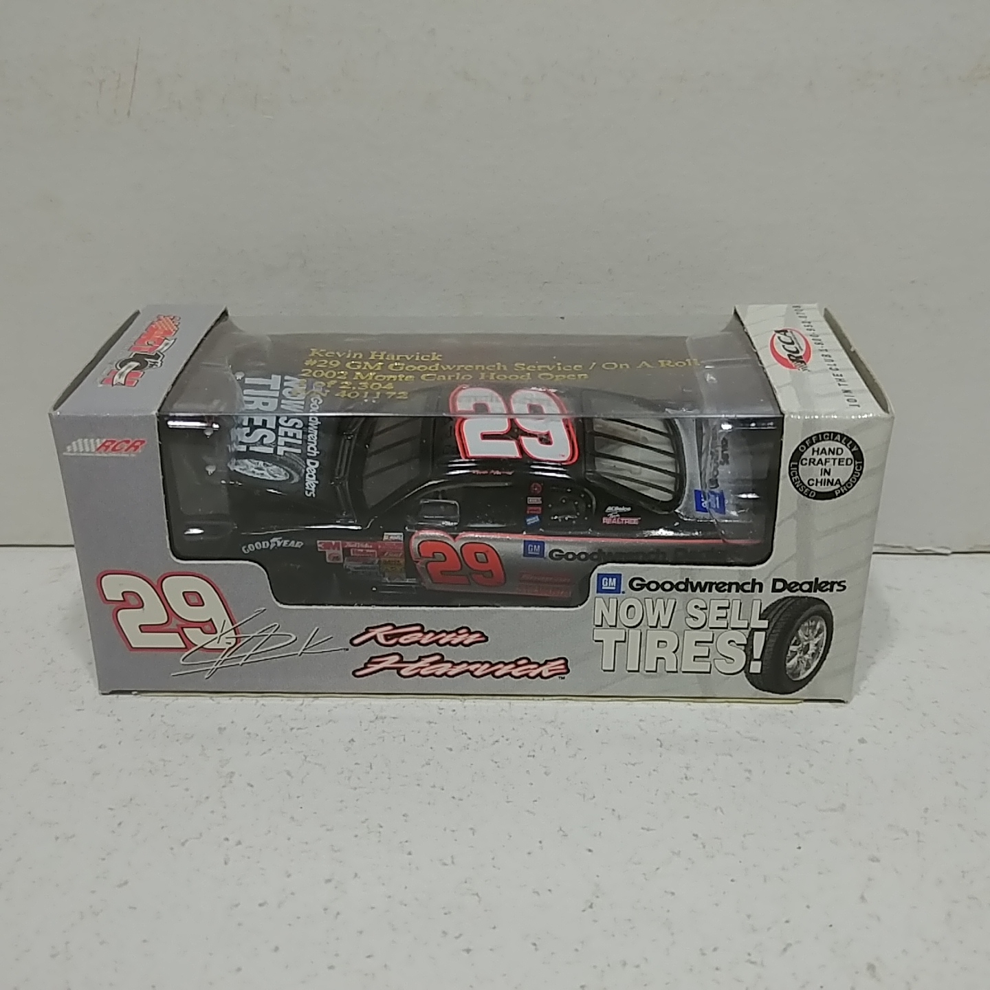 2002 Kevin Harvick 1/64th Goodwrench "Dealers Now Sell Tires" RCCA hood open Monte Carlo