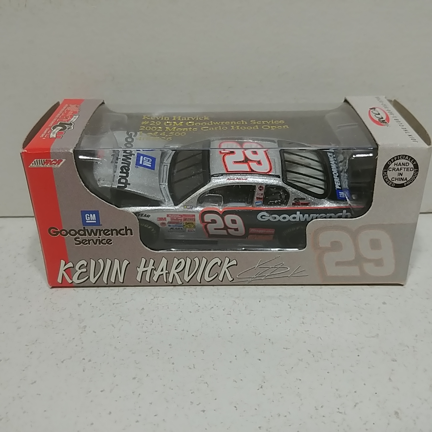 2002 Kevin Harvick 1/64th Goodwrench RCCA hood open Monte Carlo
