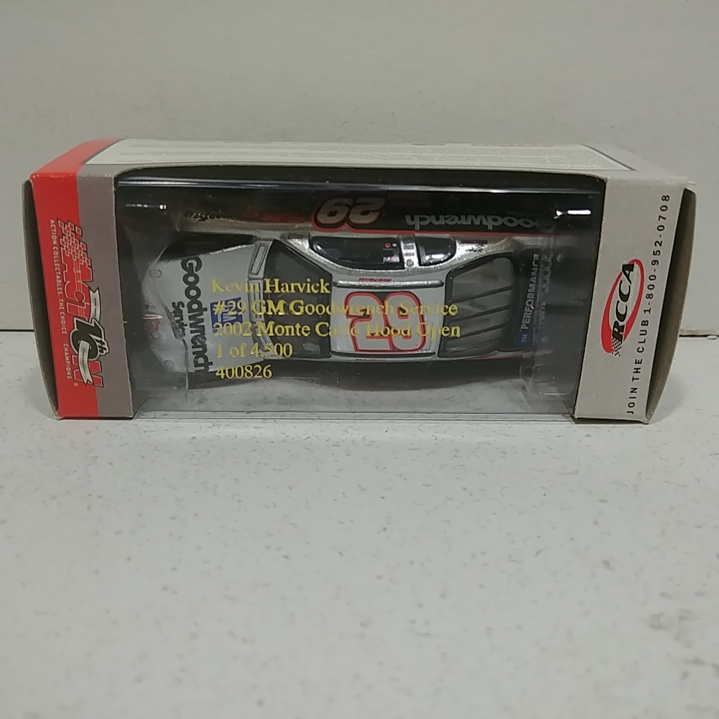 ..2002 Kevin Harvick 1/64th Goodwrench RCCA hood open Monte Carlo