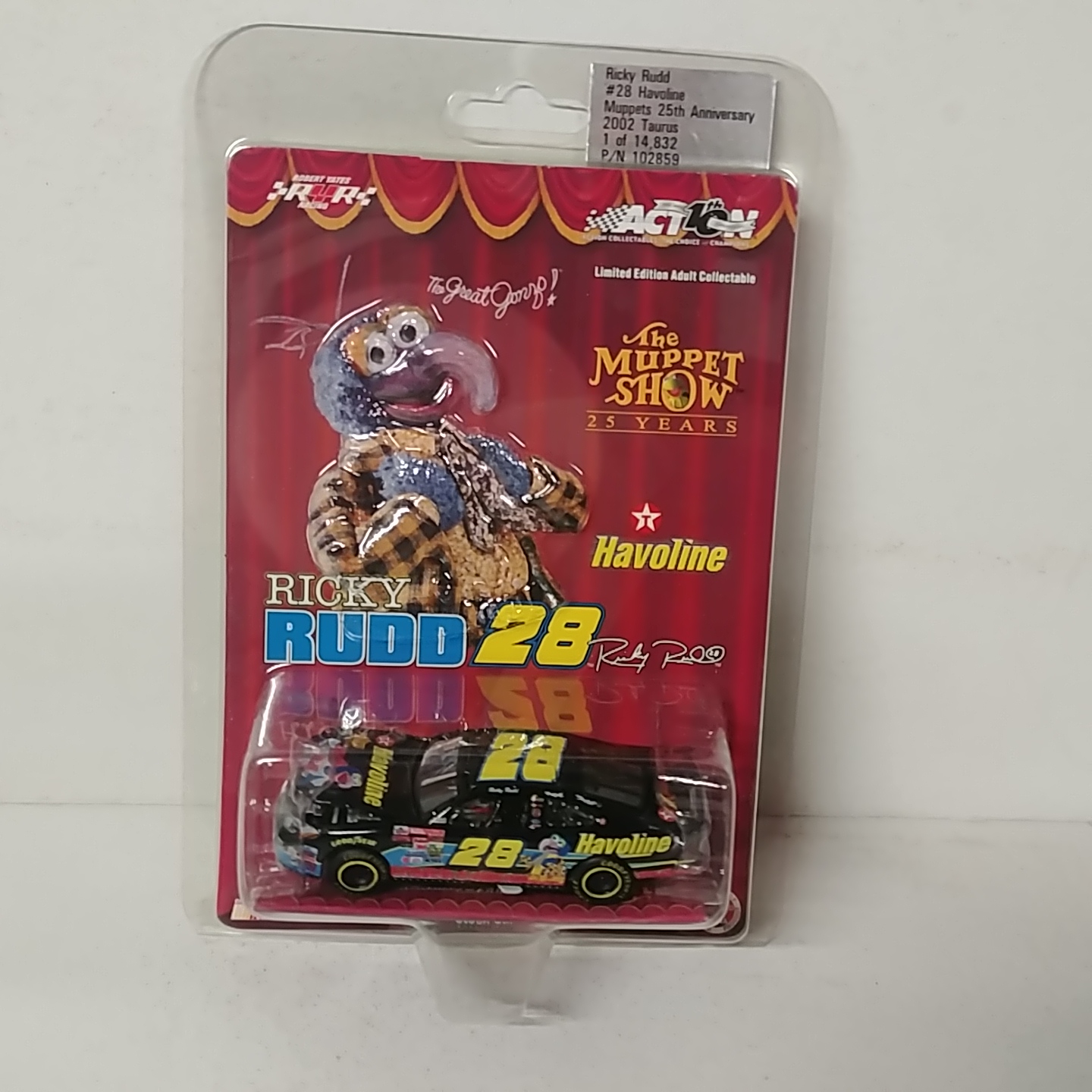 2002 Ricky Rudd 1/64th Havoline  "Muppets" "The Great Gonzo" car
