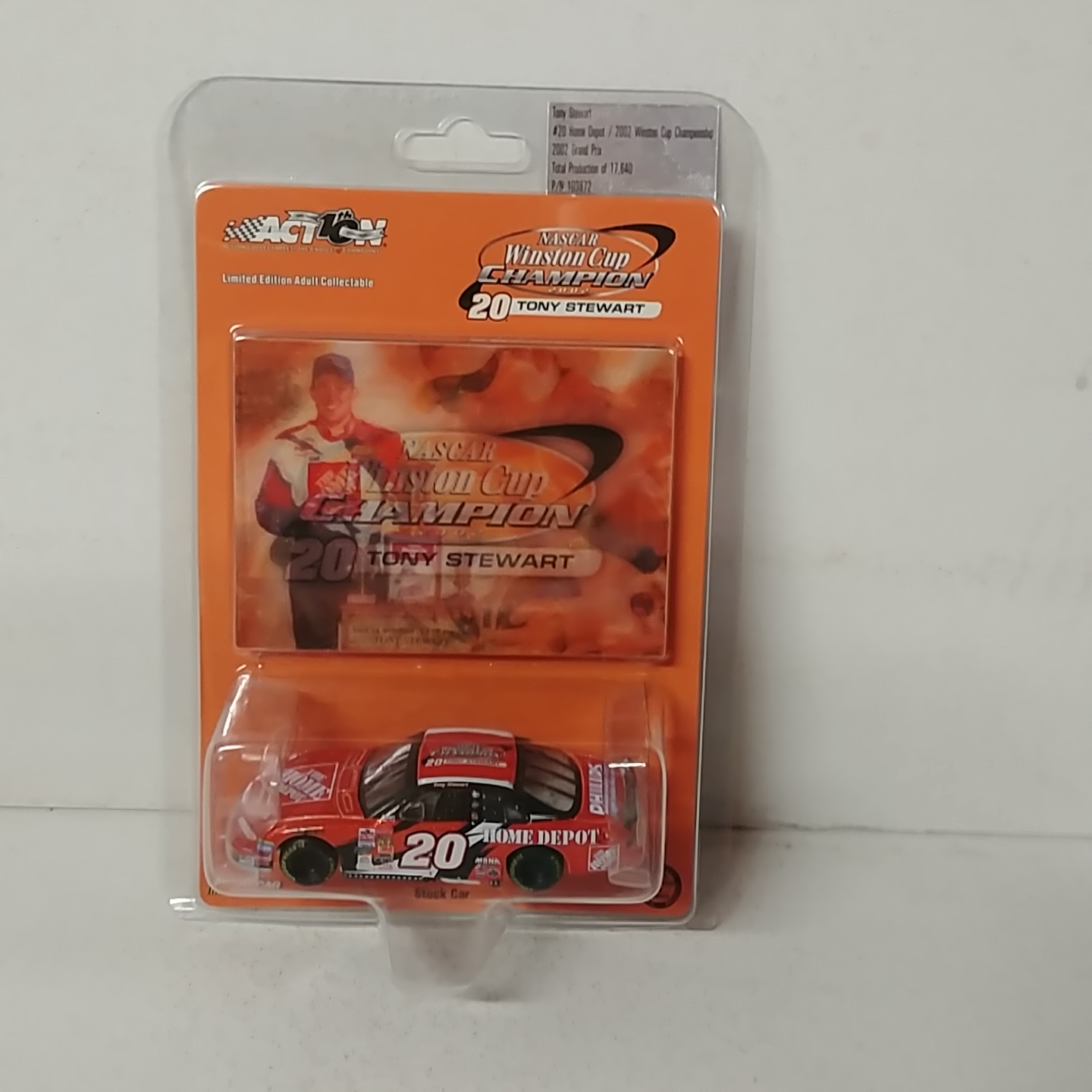 2002 Tony Stewart 1/64th Home Depot "Winston Cup Champion" Pontiac Grand Prix