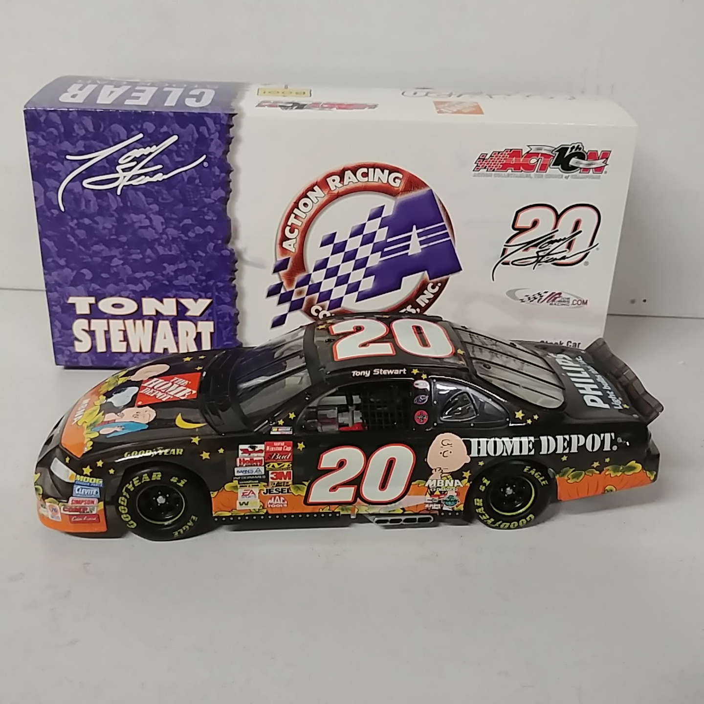 2002 Tony Stewart 1/24th "In Search of the Great Pumpkin" Clear Car