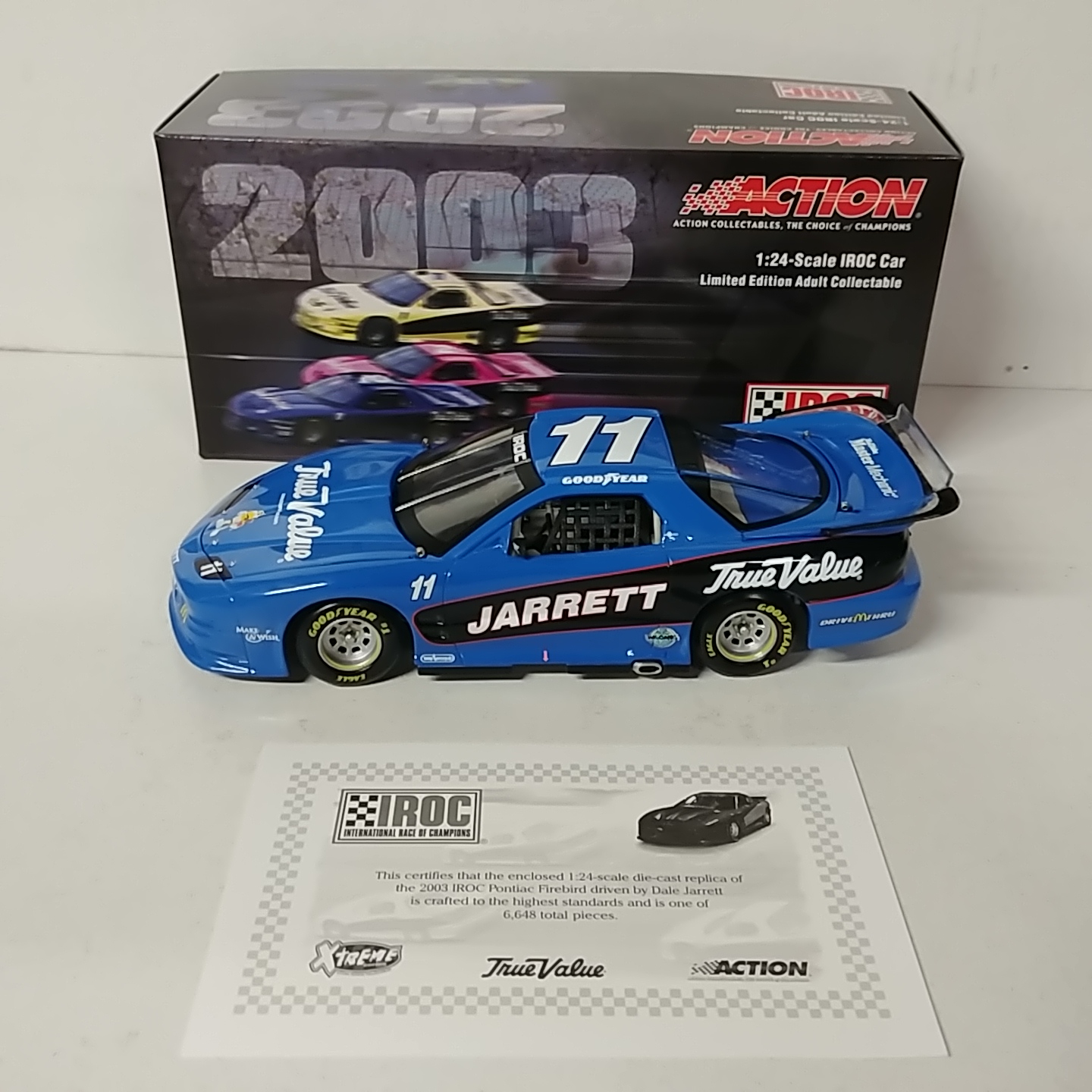 2002 Dale Jarrett 1/24th IROC Light Blue Firebird car