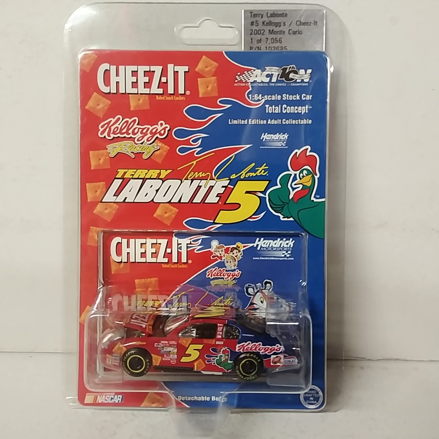 2002 Terry Labonte 1/64th Kelloggs "Cheez-It" Total Concept hood open ARC Monte Carlo