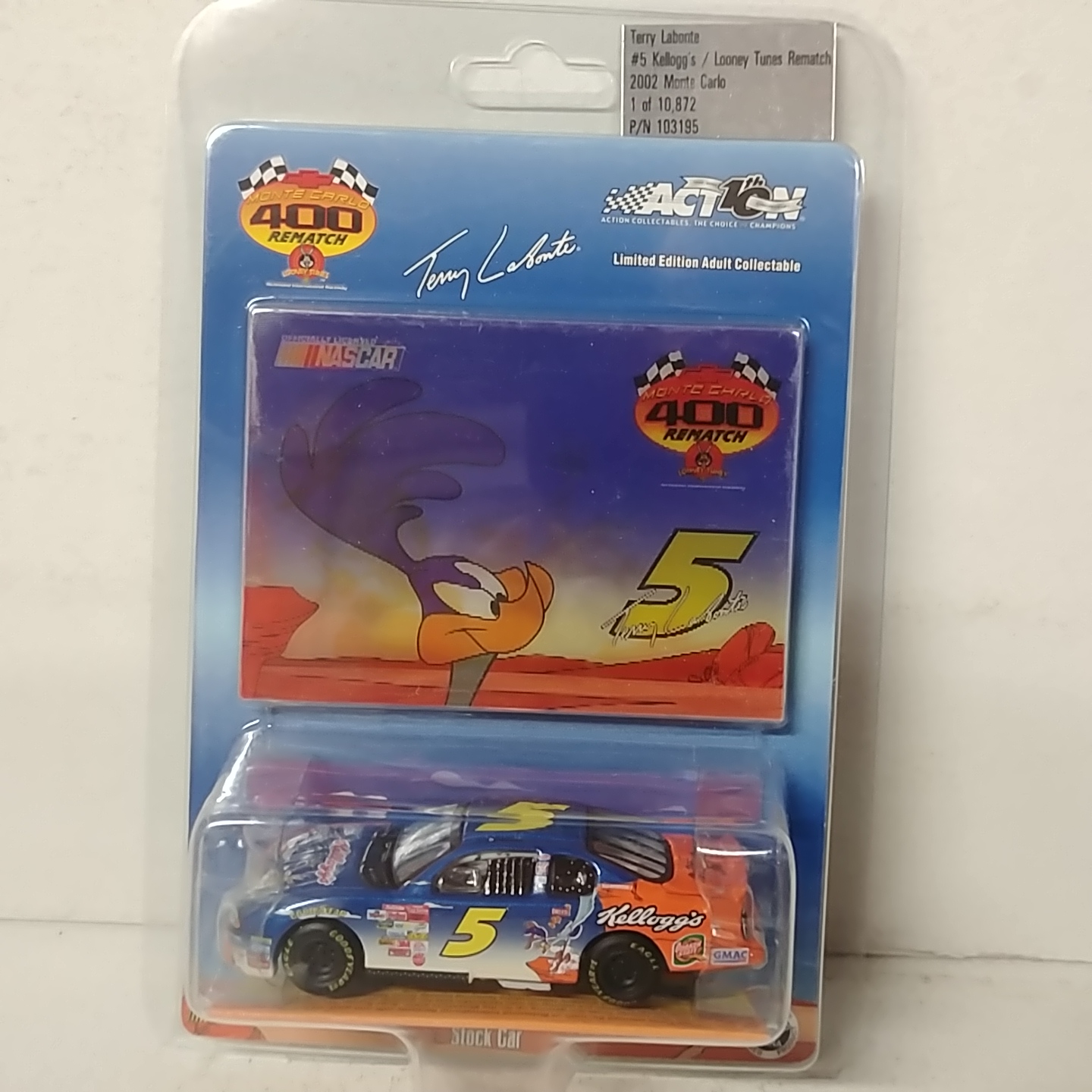 2002 Terry Labonte 1/64th Kellogg's "Looney Tunes Coyote & Road Runner" ARC Monte Carlo