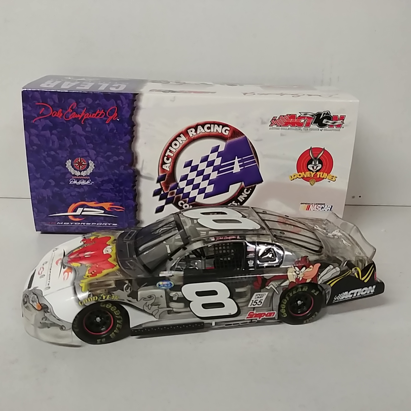 2002 Dale Earnhardt Jr 1/24th Looney Tunes clear car