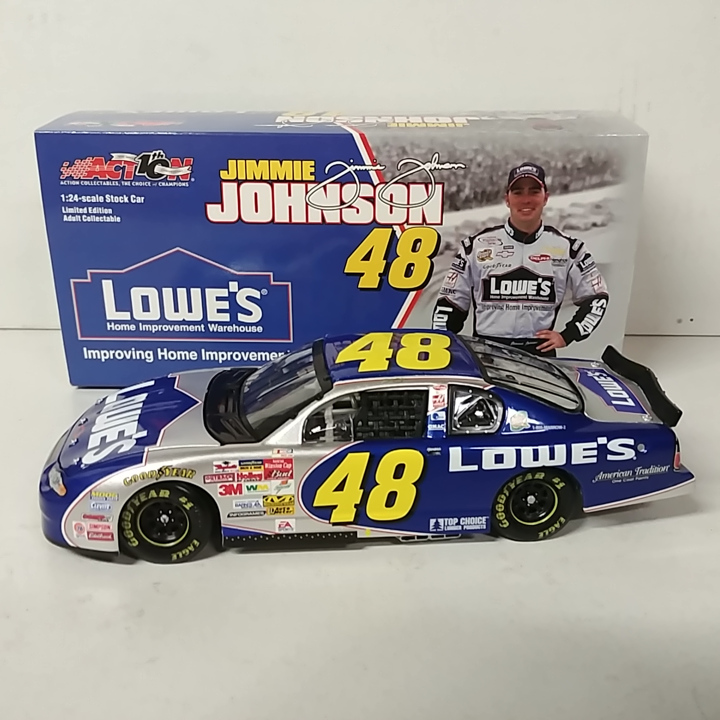 2002 Jimmie Johnson 1/24th Lowe's  c/w car
