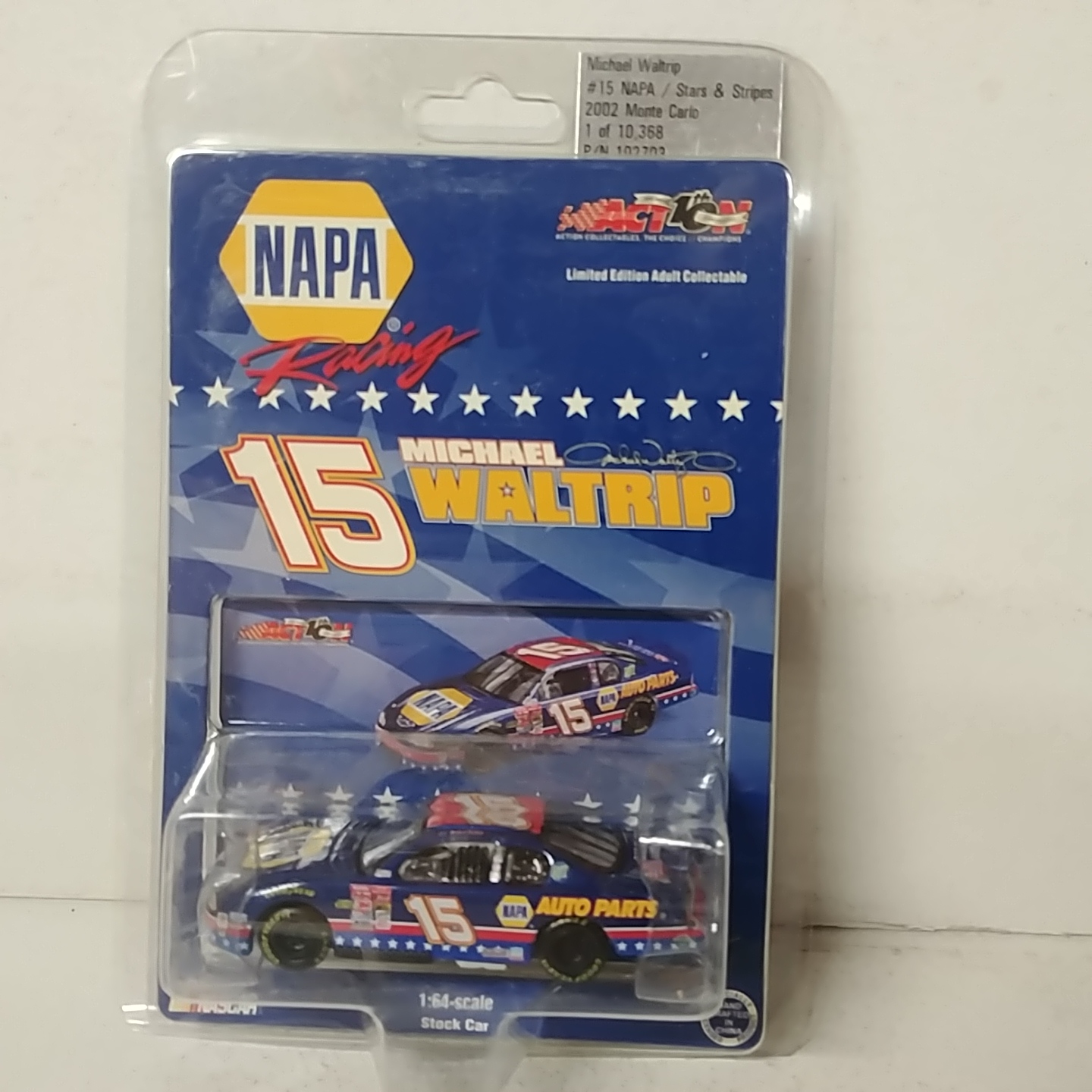 2002 Michael Waltrip 1/64th NAPA "Stars and Stripes" ARC Monte Carlo