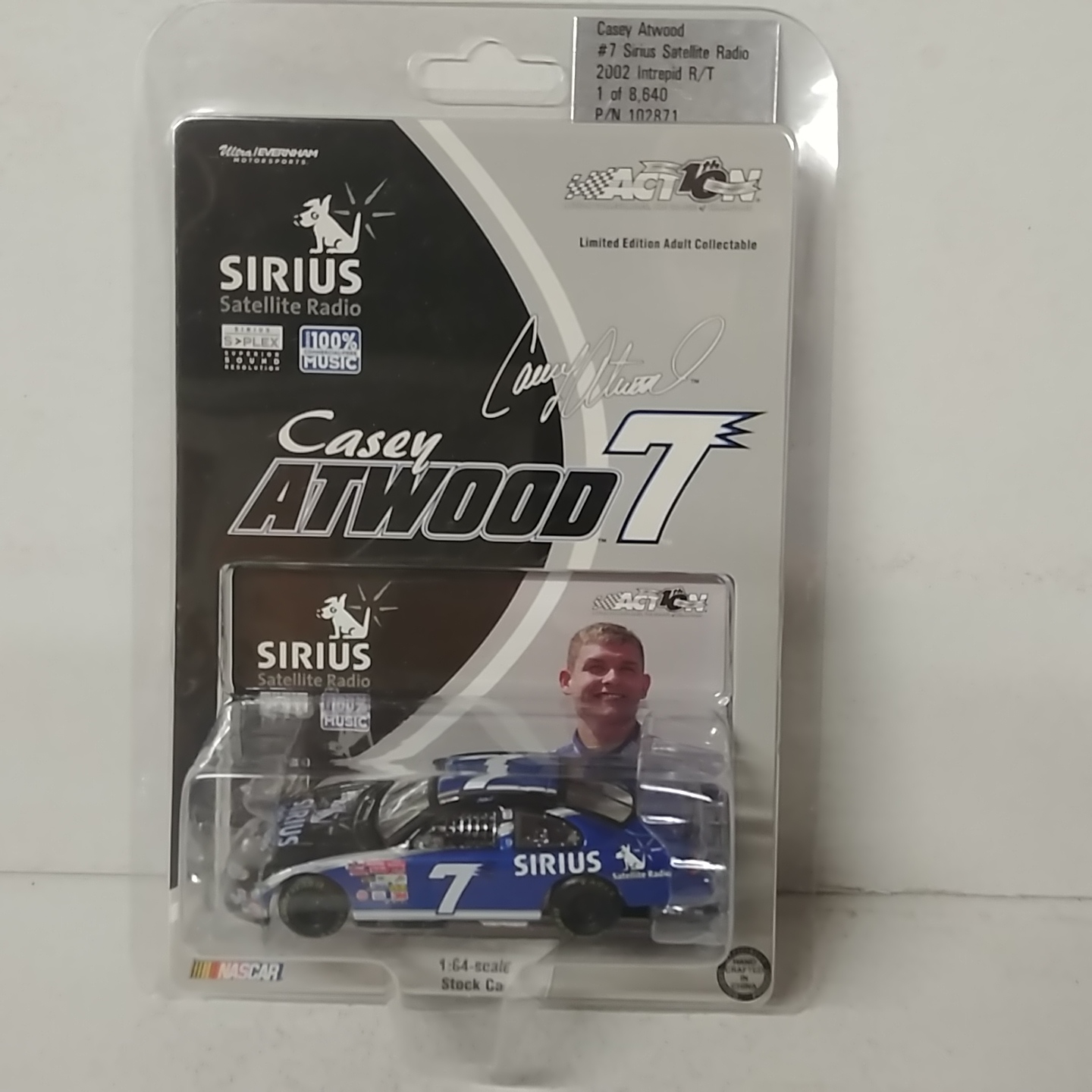 2002 Casey Atwood 1/64th Sirius Satellite Radio ARC Intrepid R/T