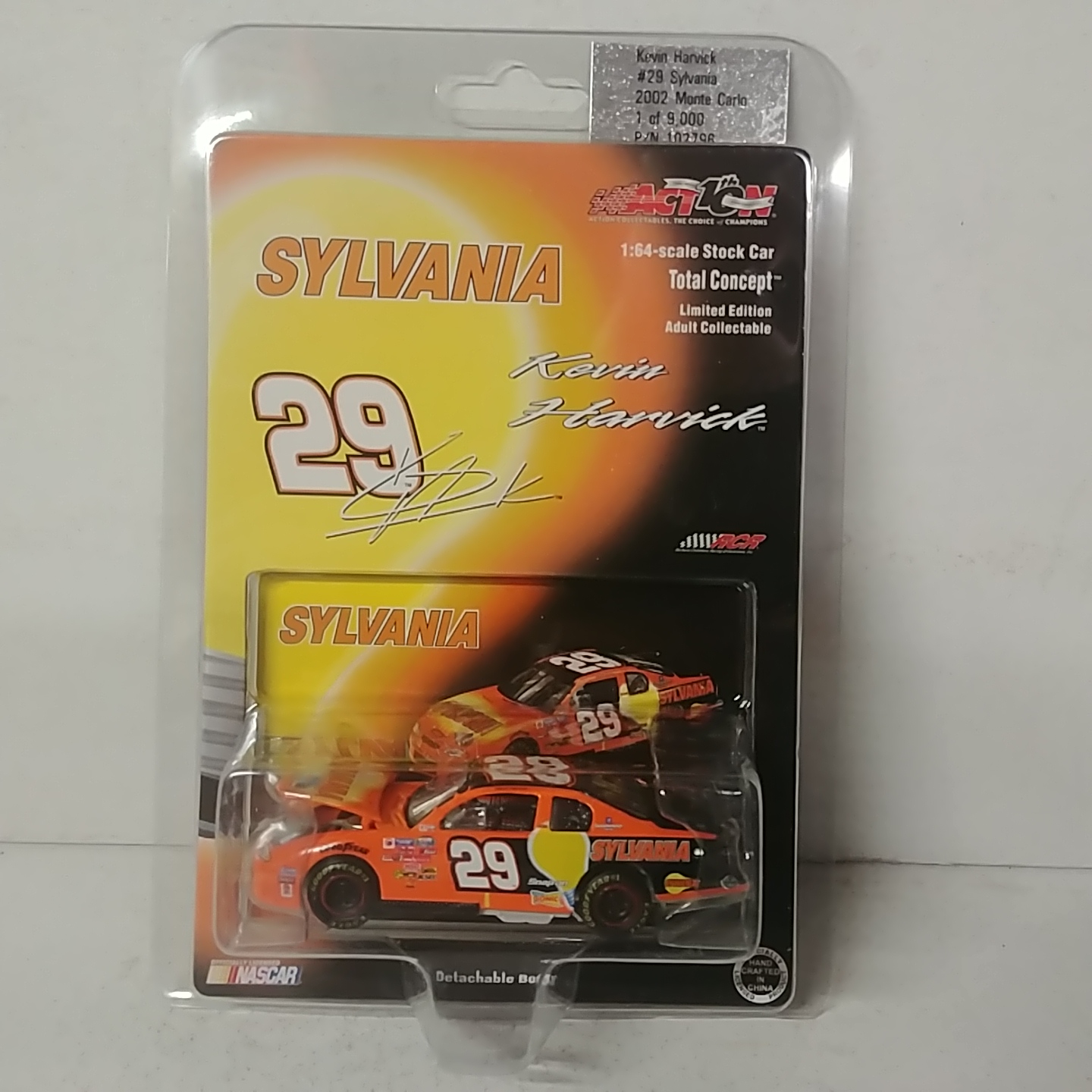 2002 Kevin Harvick 1/64th Sylvania Total Concept hood open ARC Monte Carlo