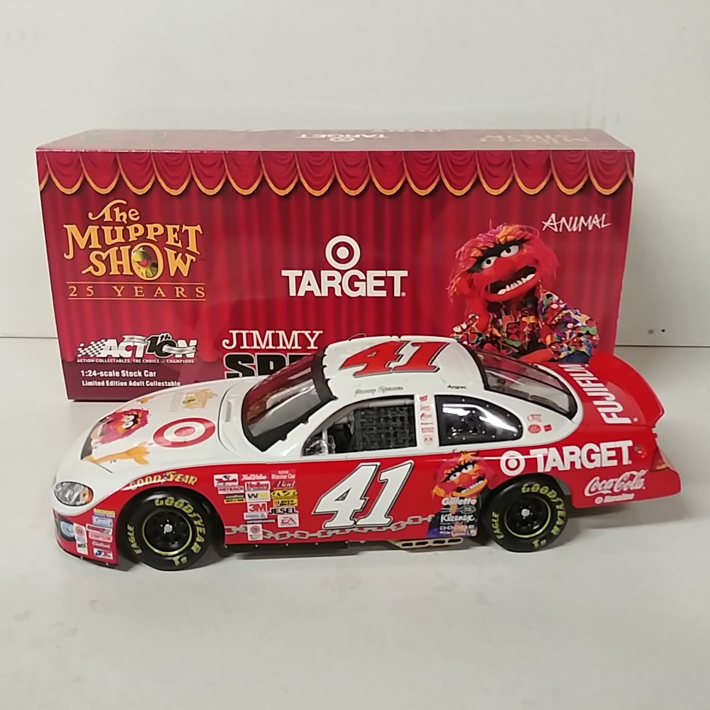 2002 Jimmy Spencer 1/24th Target "Muppets" c/w car