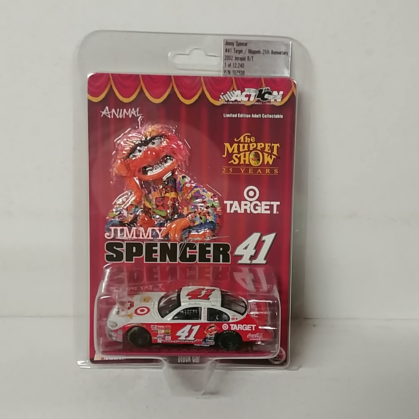 2002 Jimmy Spencer 1/64th Target  "Muppets Animal" car