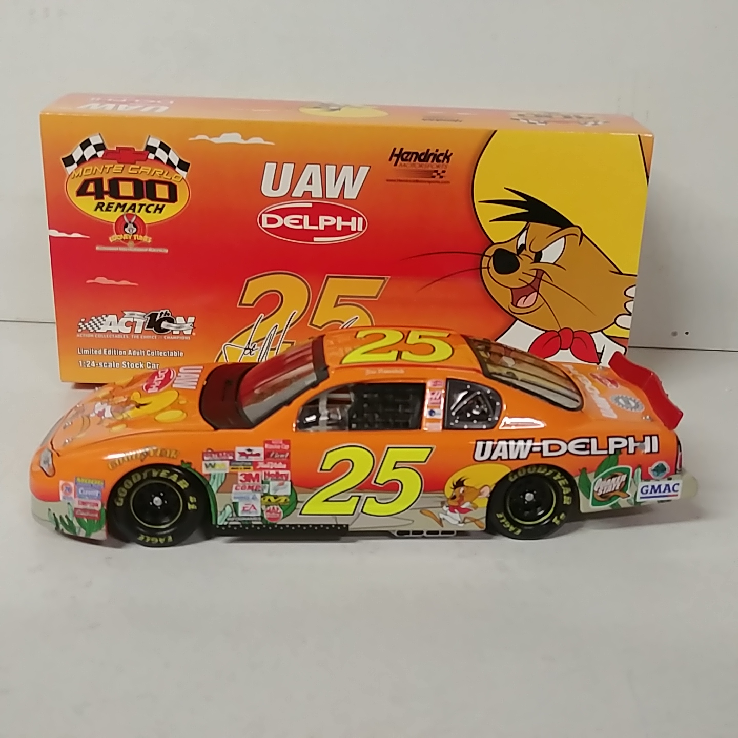 2002 Joe Nemechek 1/24th UAW-Delphi "Looney Tunes""Speedy Gonzales" c/w car