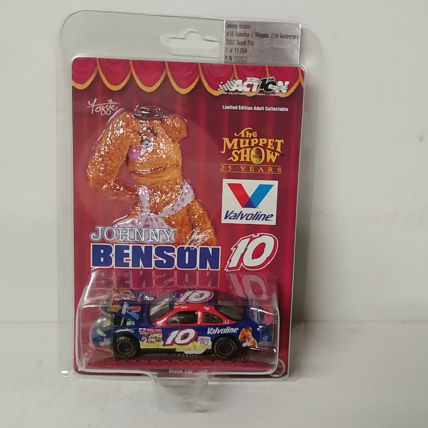 2002 Johnny Benson 1/64th Valvoline "Muppets" "Fozzie Bear"  car