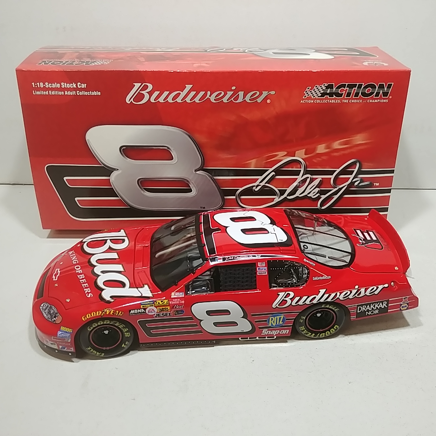 2003 Dale Earnhardt Jr 1/18th Budweiser Legacy logo on trunk ARC Monte Carlo