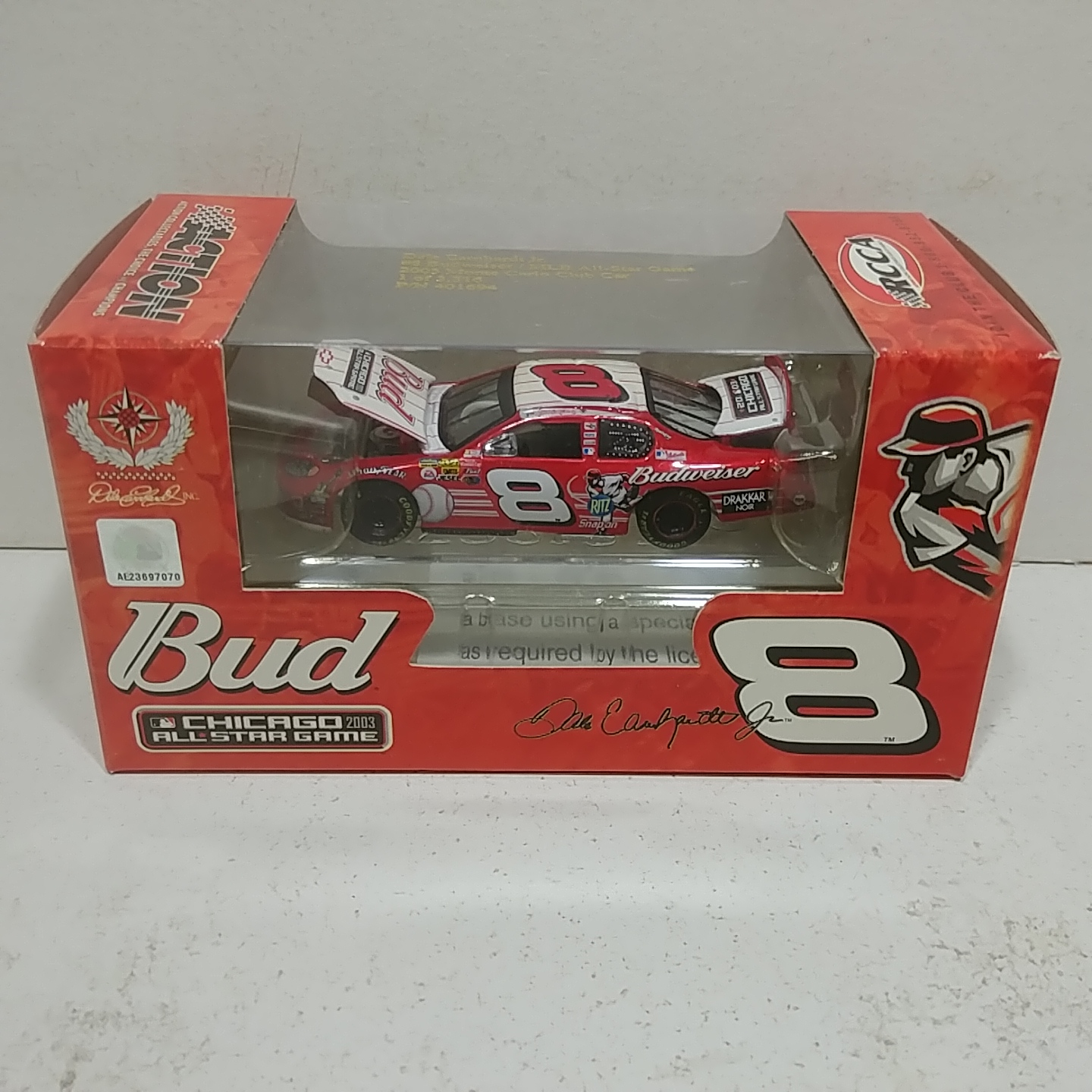 2003 Dale Earnhardt Jr 1/64th Budweiser "MLB"  RCCA hood open Monte Carlo