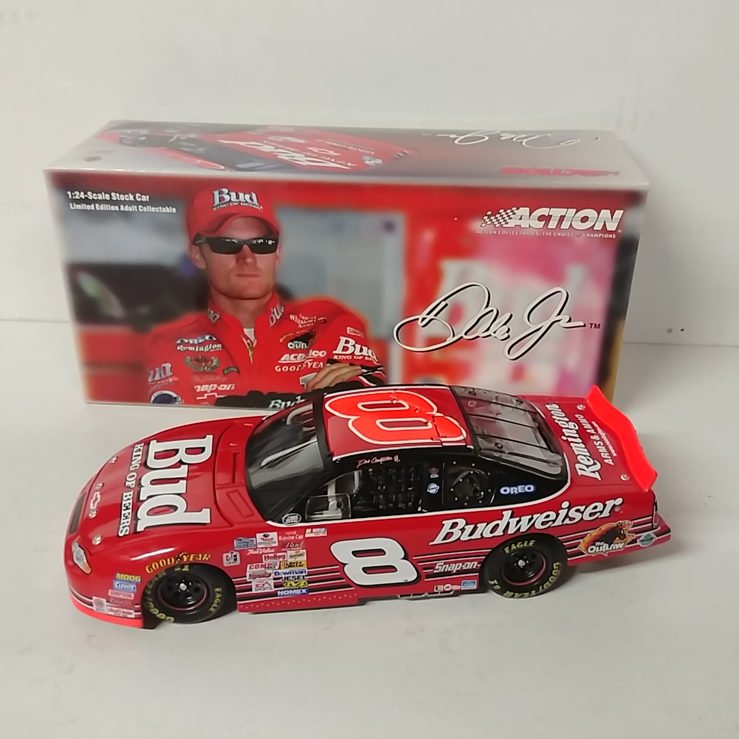 2000 Dale Earnhardt Jr 1/24th Budweiser "Richmond No Bull 5" clear window bank