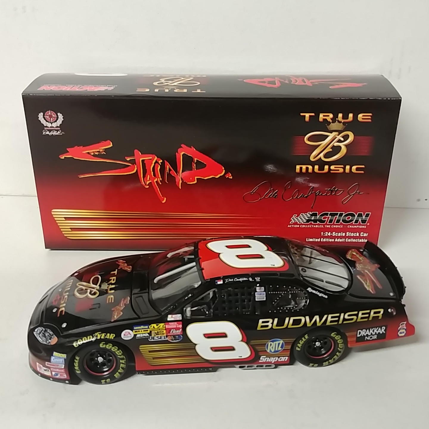 2003 Dale Earnhardt Jr 1/24 Budweiser "Chevy Rock and Roll" "Staind" c/w car