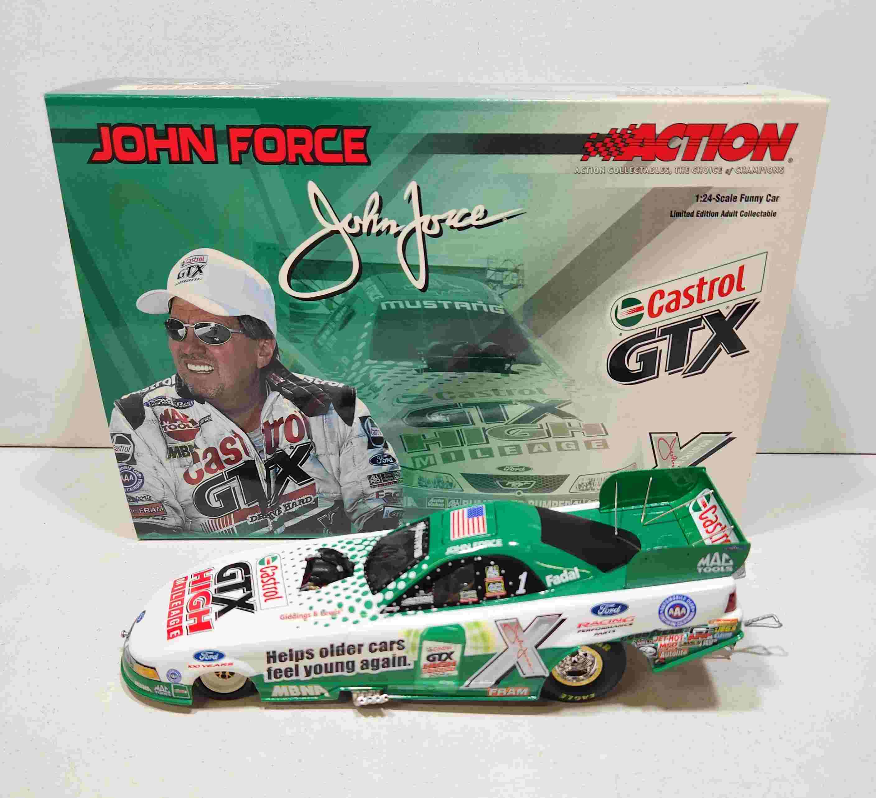 2003 John Force 1/24th Castrol GTX Mustang funny car