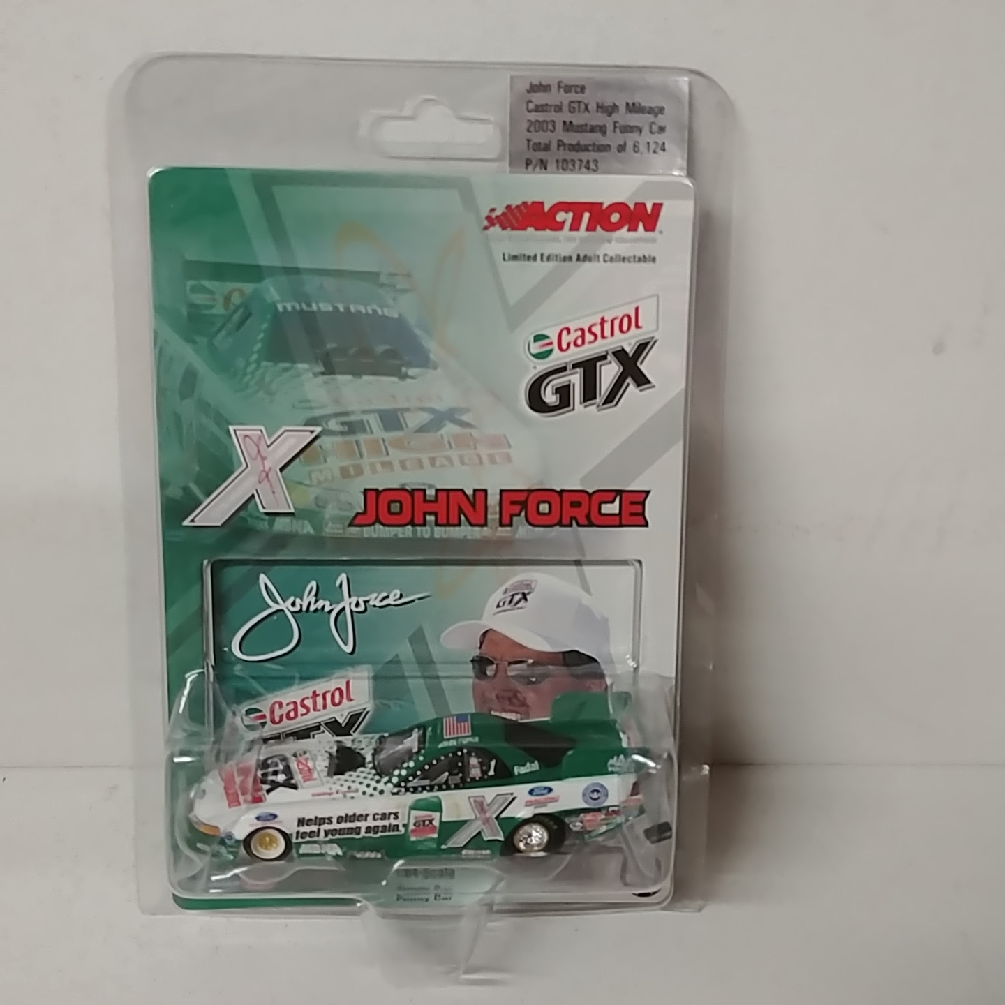 2003 John Force 1/64th Castrol GTX "High Mileage Funny Car