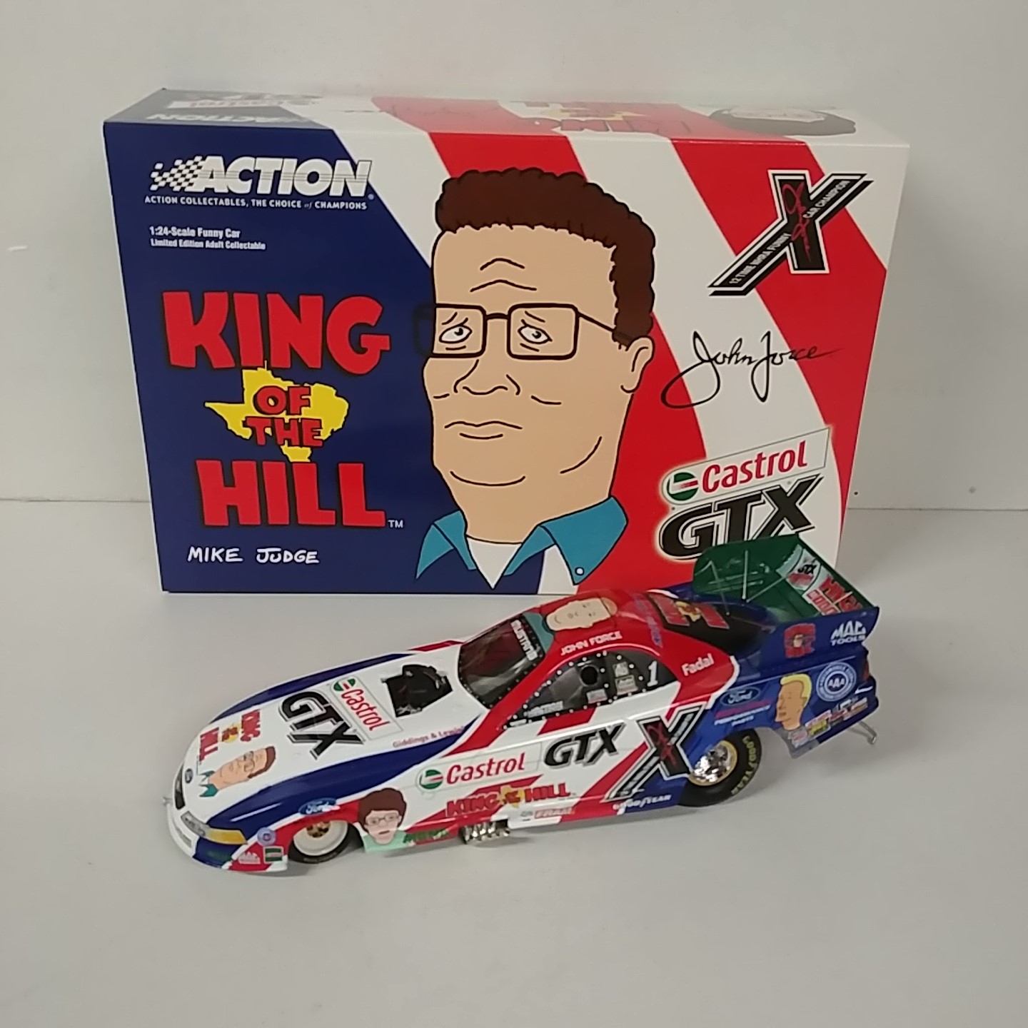 2003 John Force 1/24th Castrol GTX "King of the Hill" funny car