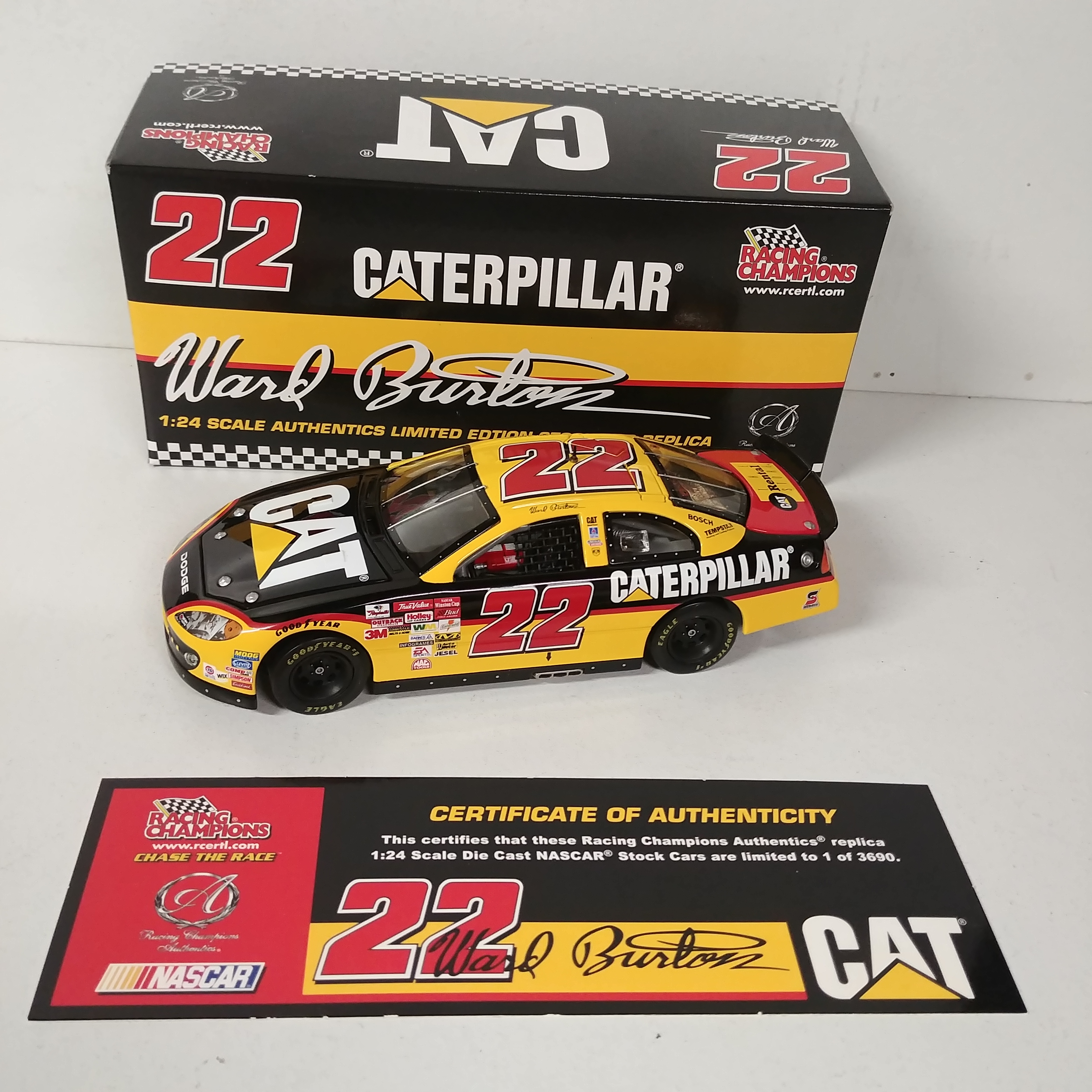 2003 Ward Burton 1/24th Caterpillar Dodge car