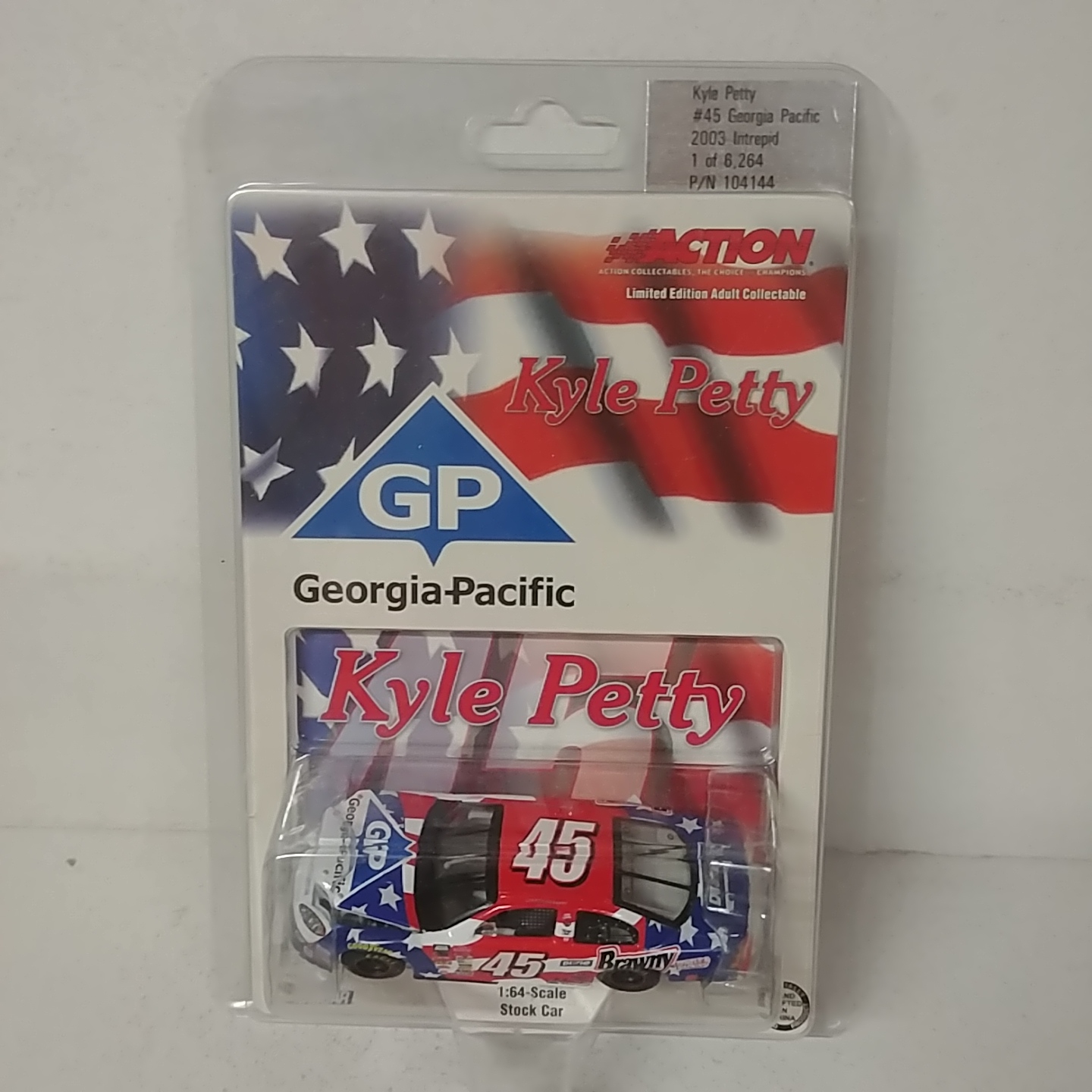 2003 Kyle Petty 1/64th Georgia Pacific ARC hood open Intrepid