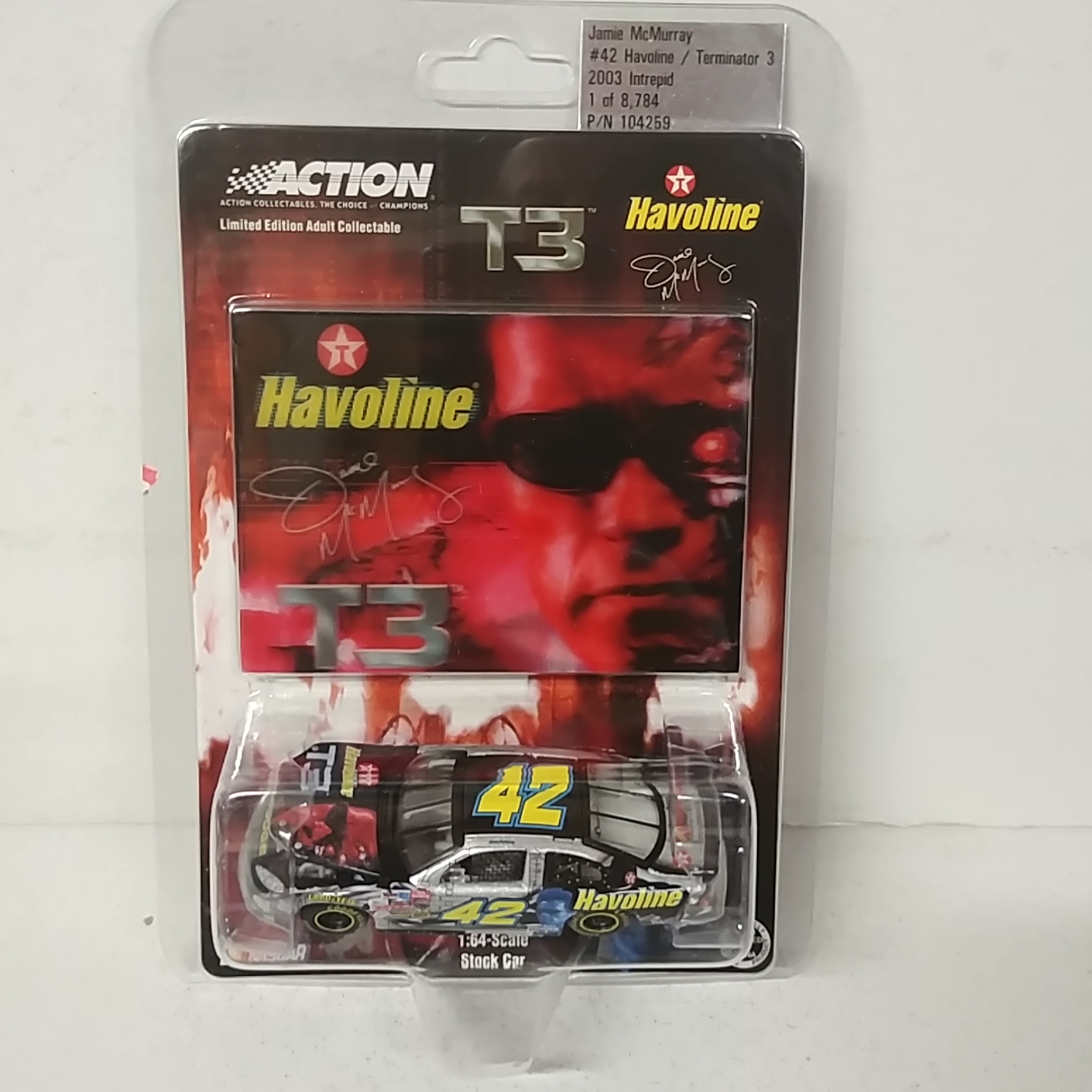 2003 Jamie McMurray 1/64th Havoline "Terminator 3" ARC hood open Intrepid