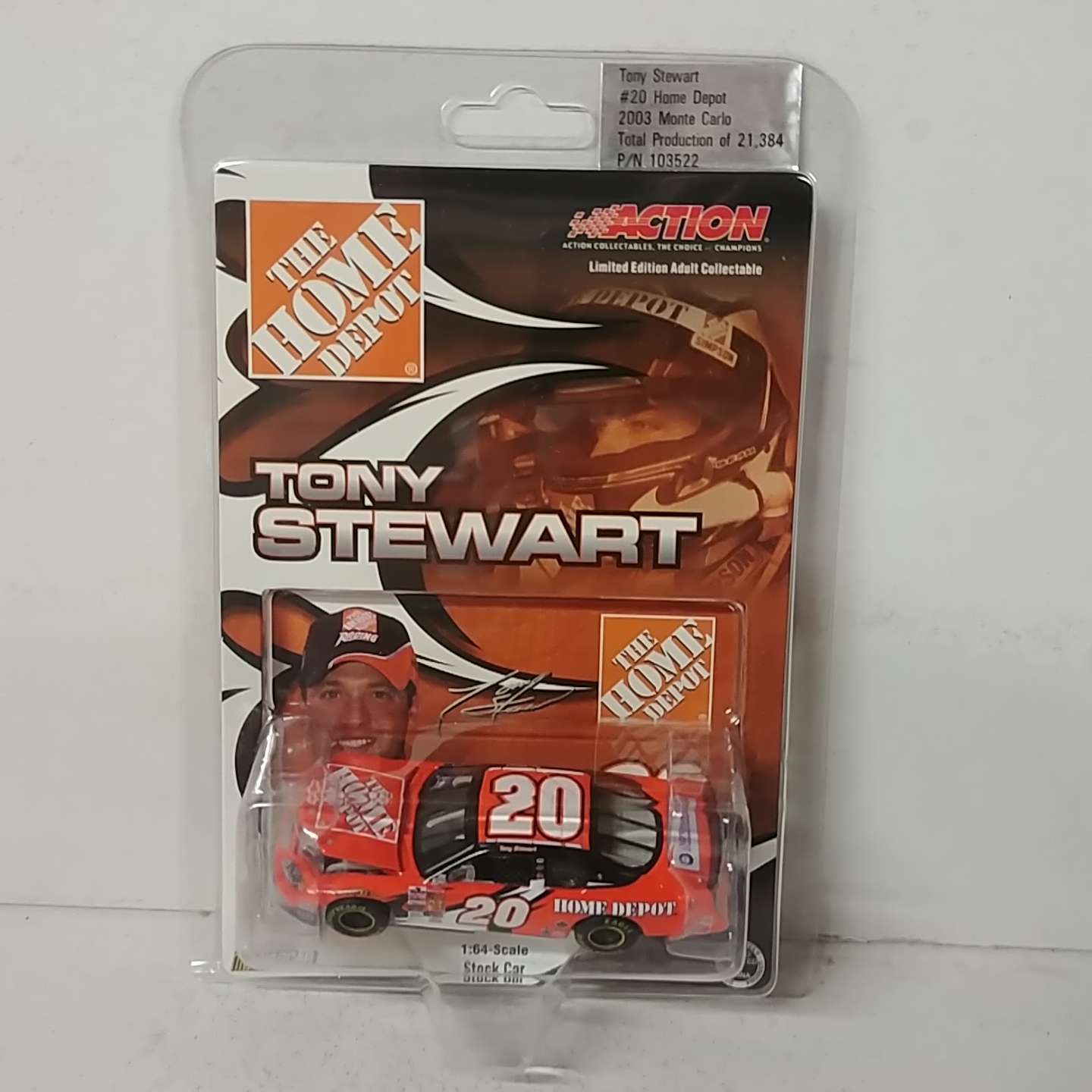 2003 Tony Stewart 1/64th Home Depot ARC hood open Monte Carlo
