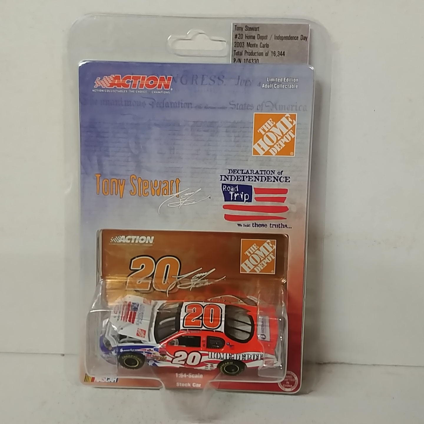 2003 Tony Steawrt 1/64th Home Depot "Independence Day" ARC hood open Monte Carlo