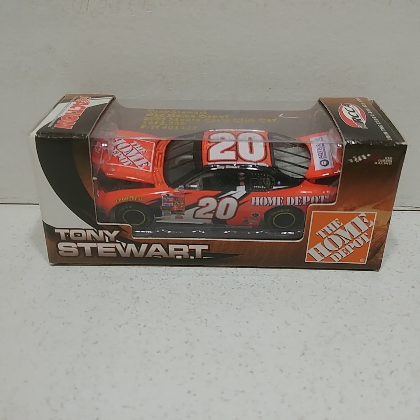 2003 Tony Stewart 1/64th Home Depot RCCA hood open Monte Carlo