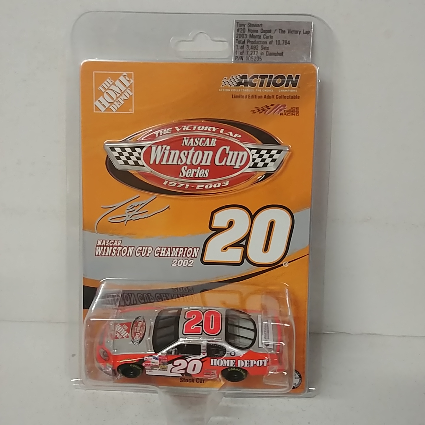 2003 Tony Stewart 1/64th Home Depot "Victory Lap" ARC Monte Carlo