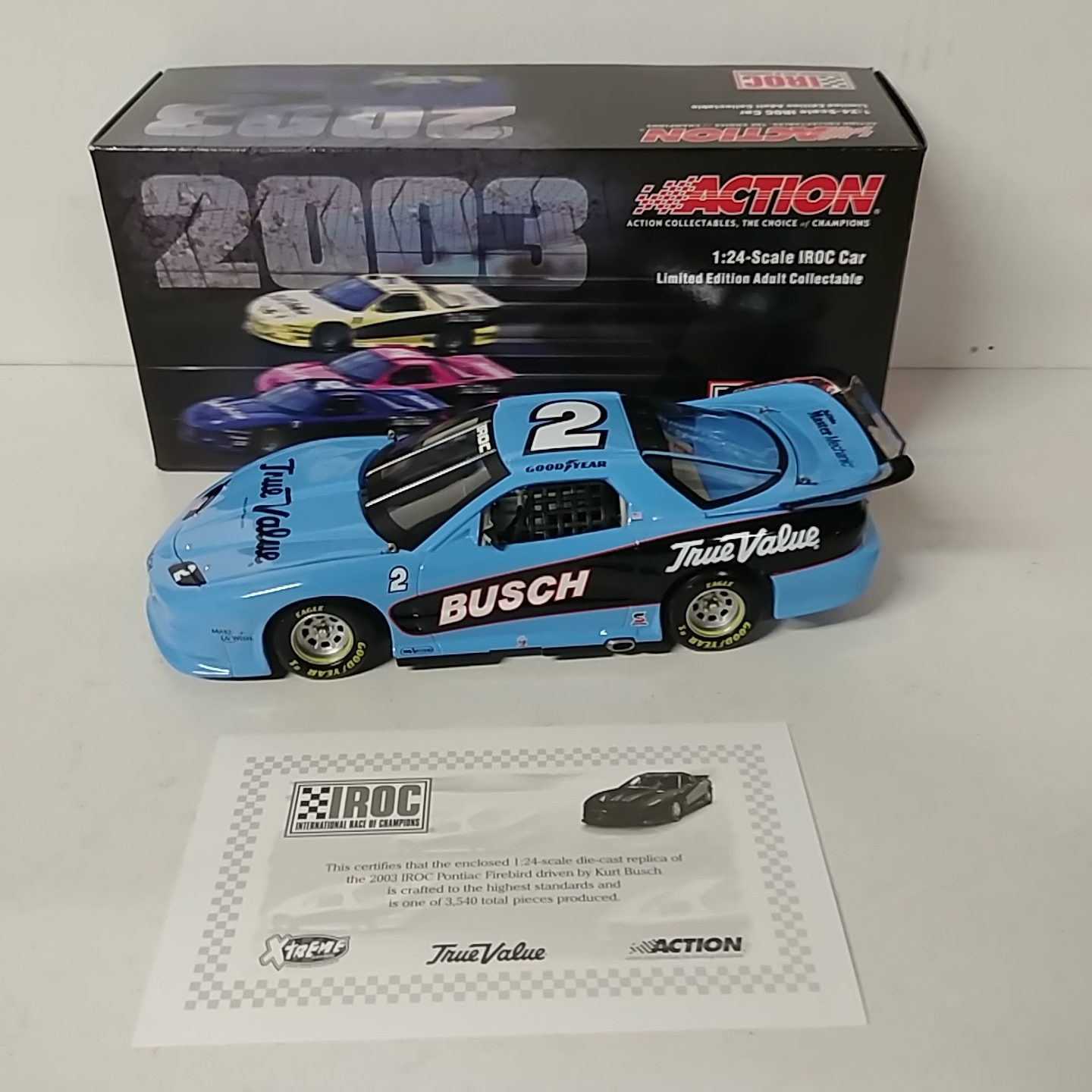 2003 Kurt Busch 1/24th IROC Light Blue Firebird car