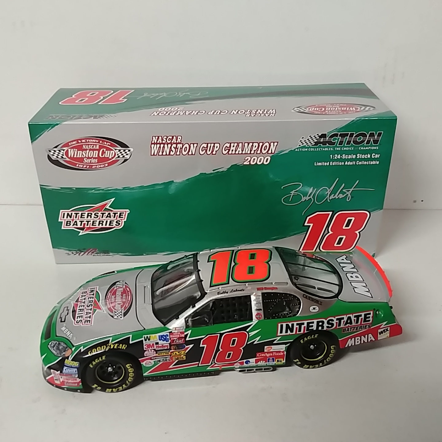 2003 Bobby Labonte 1/24th Interstate Batteries "Victory Lap" c/w car