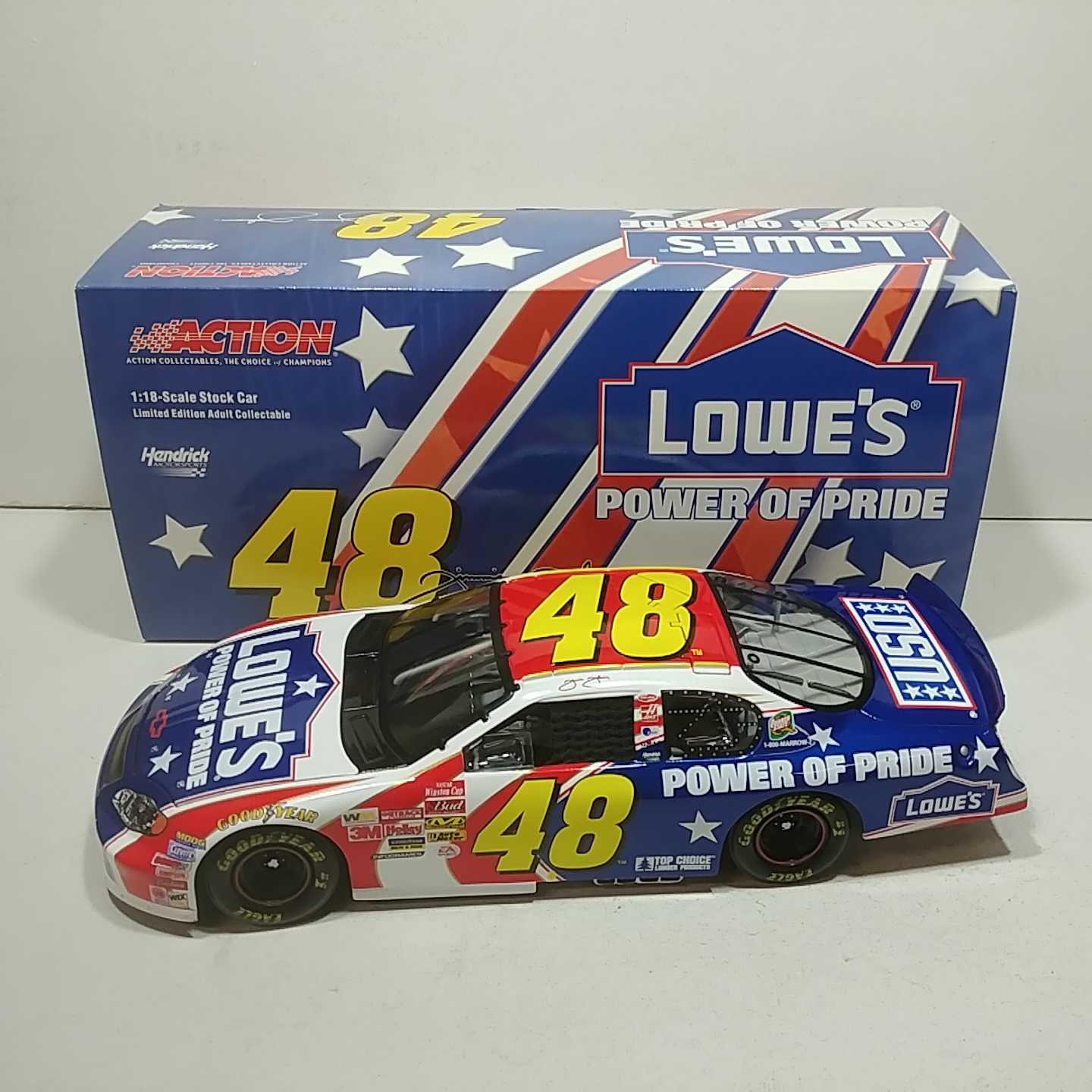 2003 Jimmie Johnson 1/18th Lowe's "Power of Pride" Monte Carlo