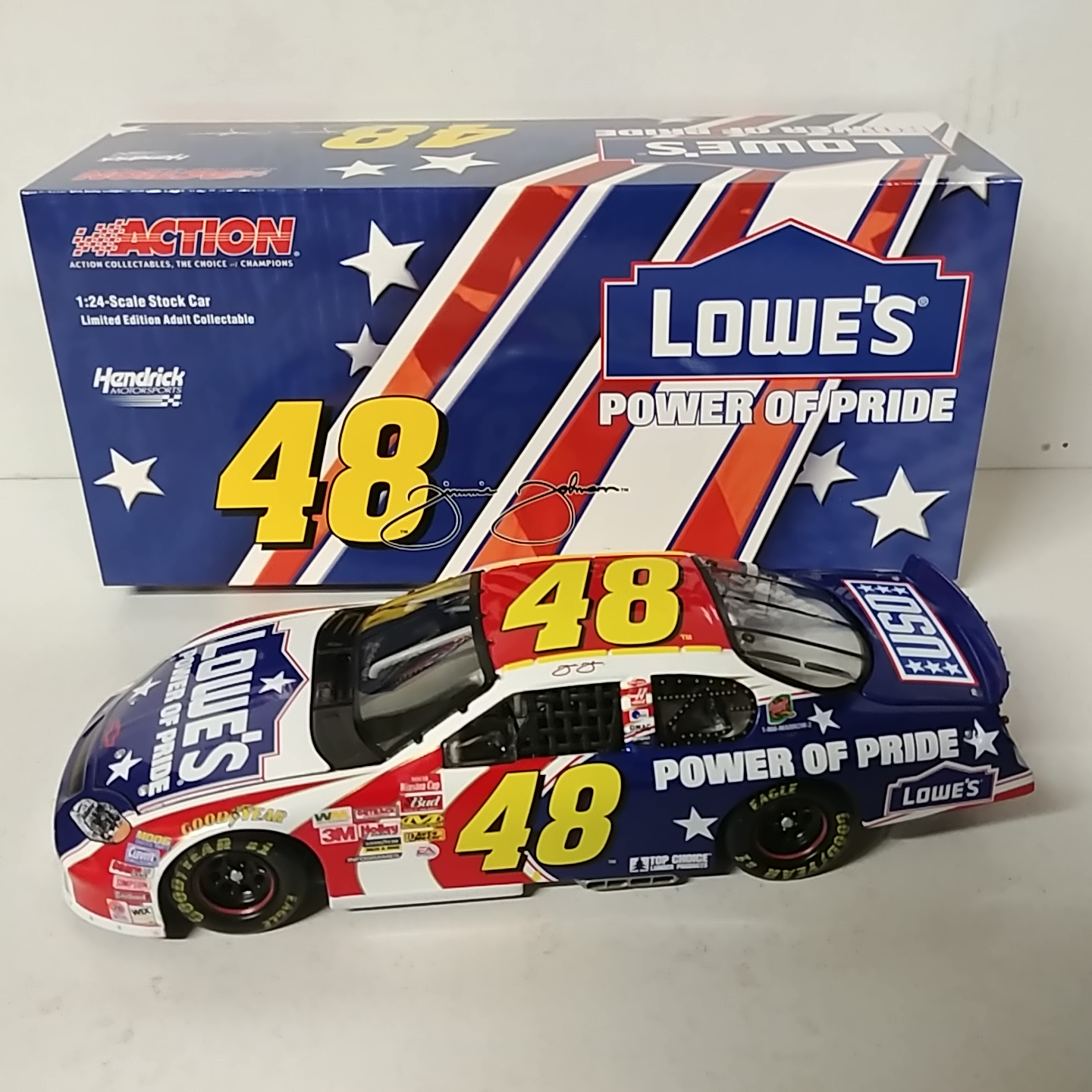 2003 Jimmie Johnson 1/24th Lowe's "Power of Pride" c/w car