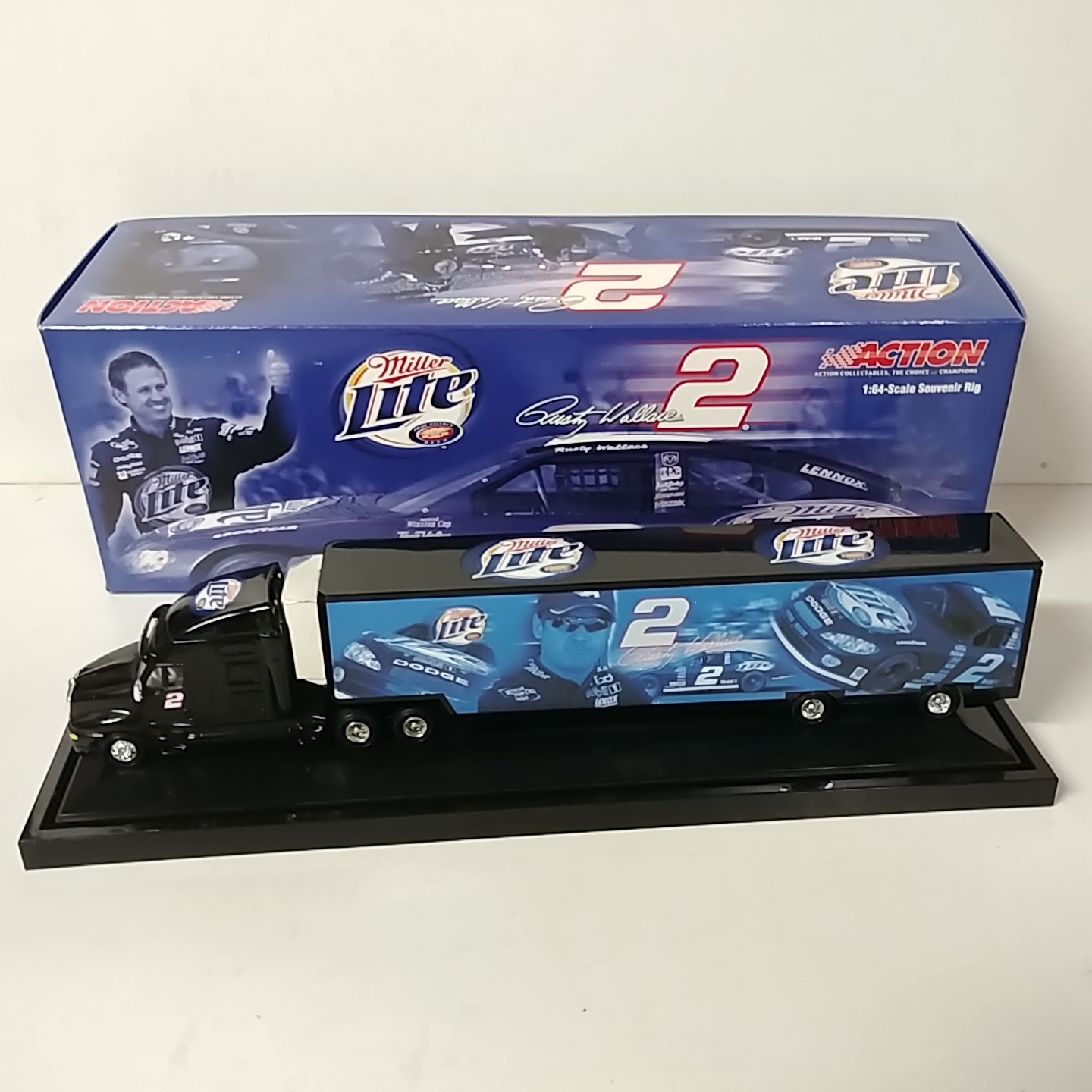 2003 Rusty Wallace 1/64th Miller Lite Souvenir Hauler