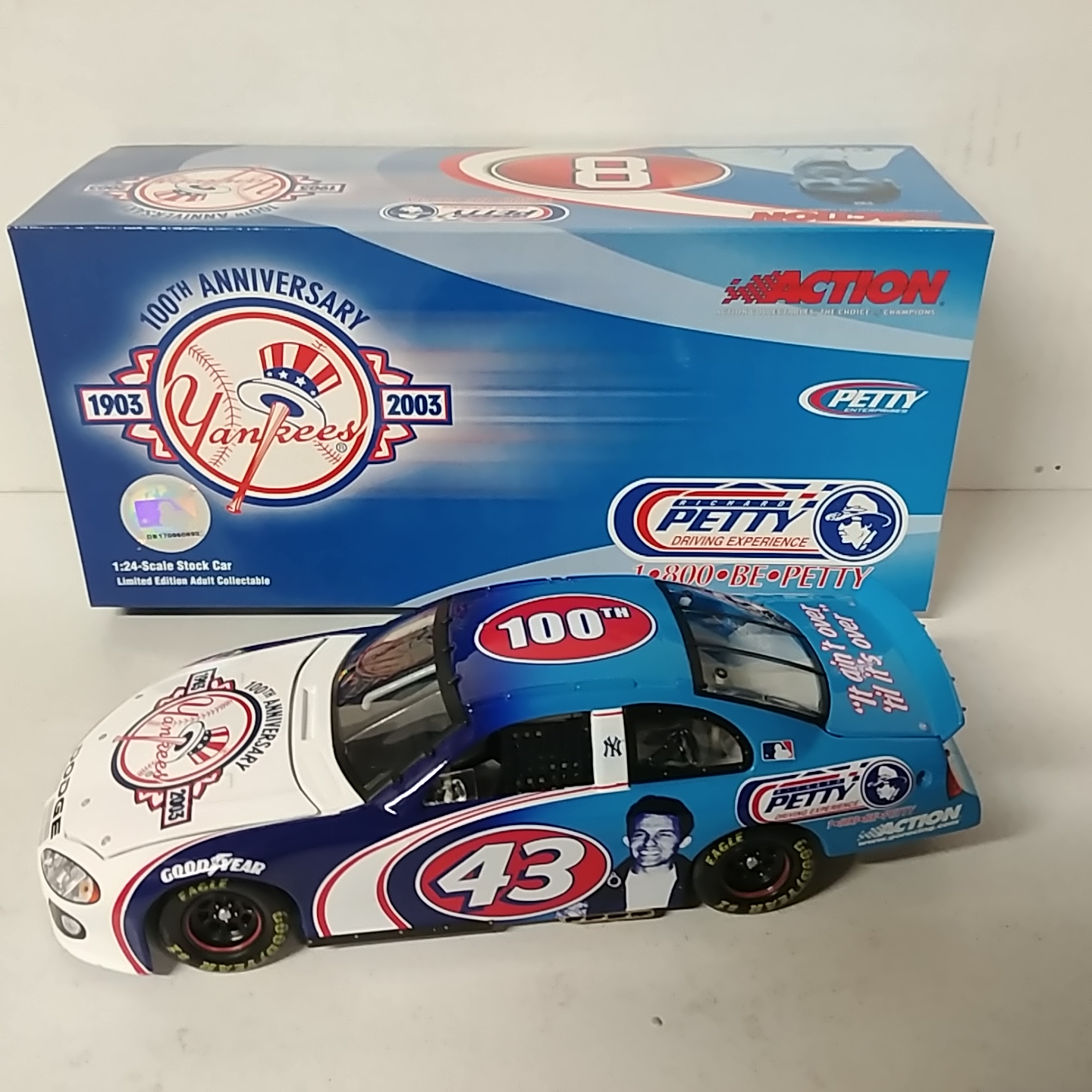 2003 Richard Petty/Yogi Berra 1/24th NY Yankees 100th Anniversary Fantasy car