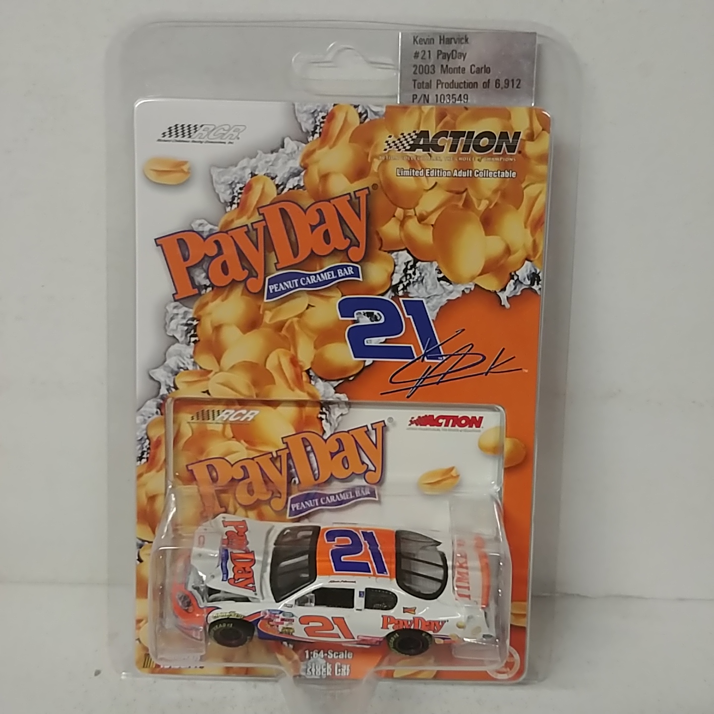 2003 Kevin Harvick 1/64th Pay Day "Busch Series" ARC hood open Monte Carlo