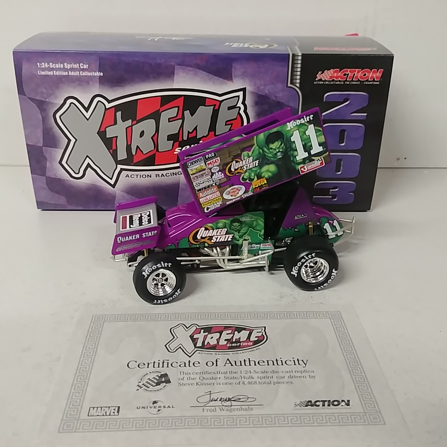 2003 Steve Kinser 1/24th Quaker State "The Hulk" sprint car